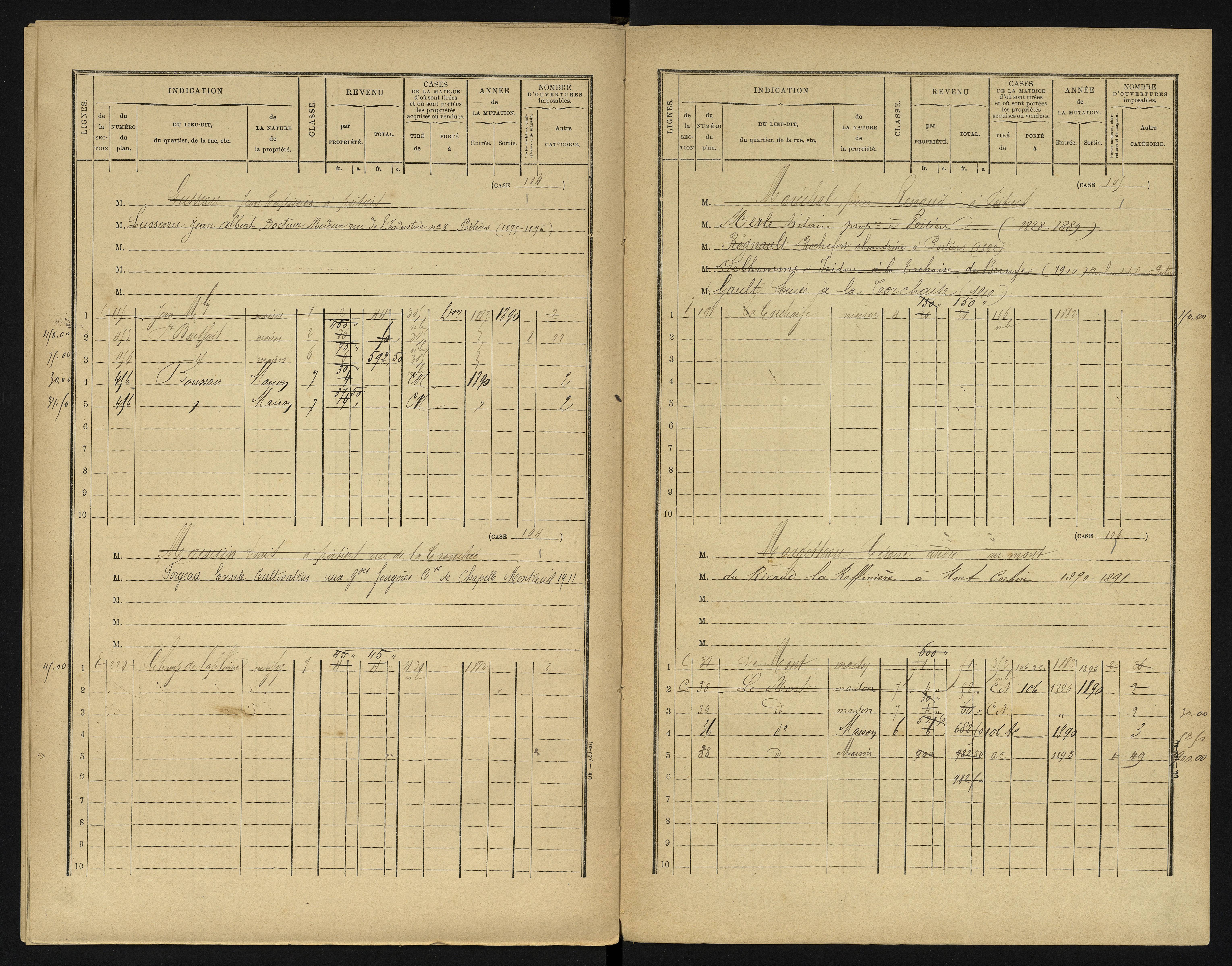 Béruges - FRAD086_cadastre Cases 1-211 