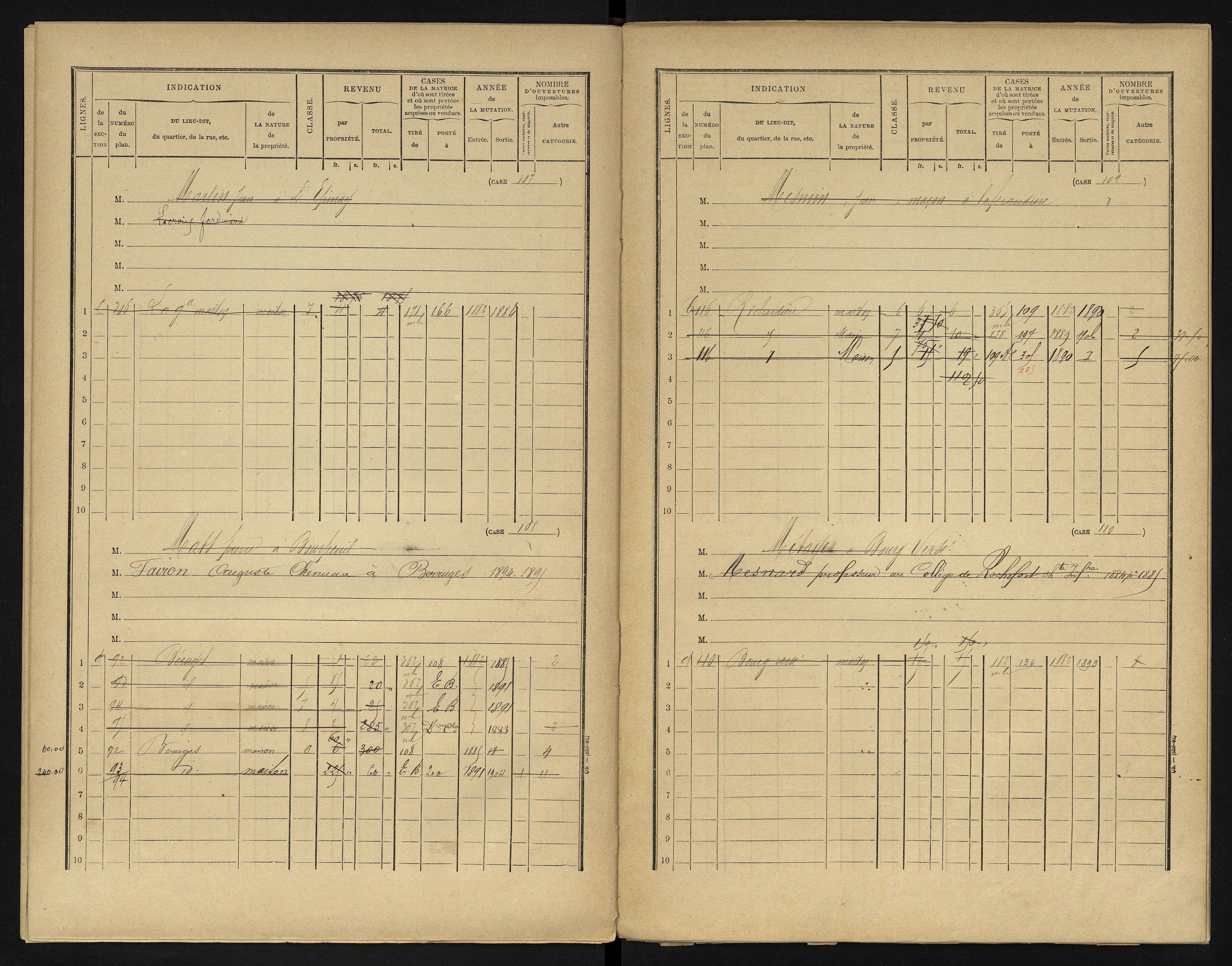 Béruges - FRAD086_cadastre Cases 1-211 