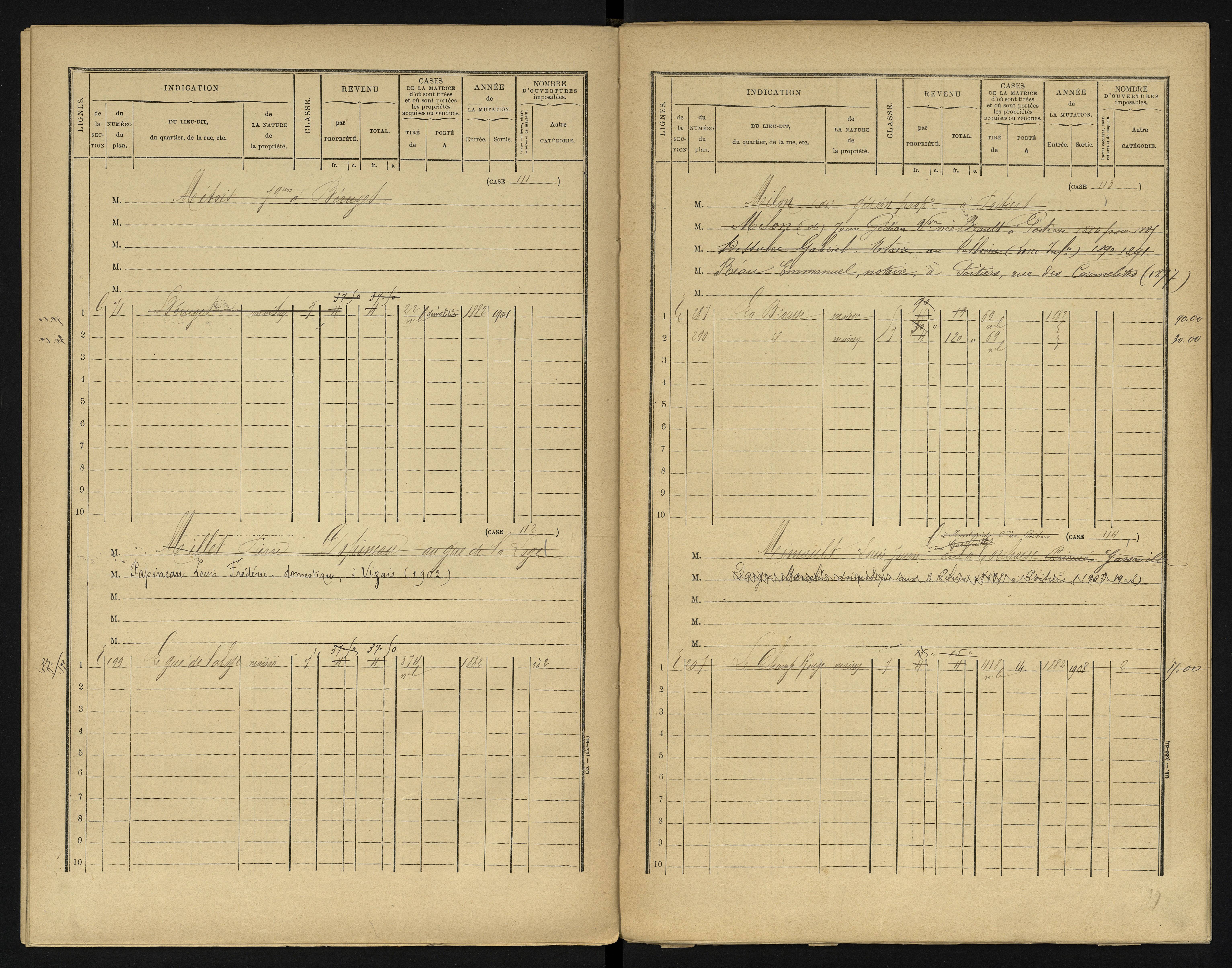 Béruges - FRAD086_cadastre Cases 1-211 