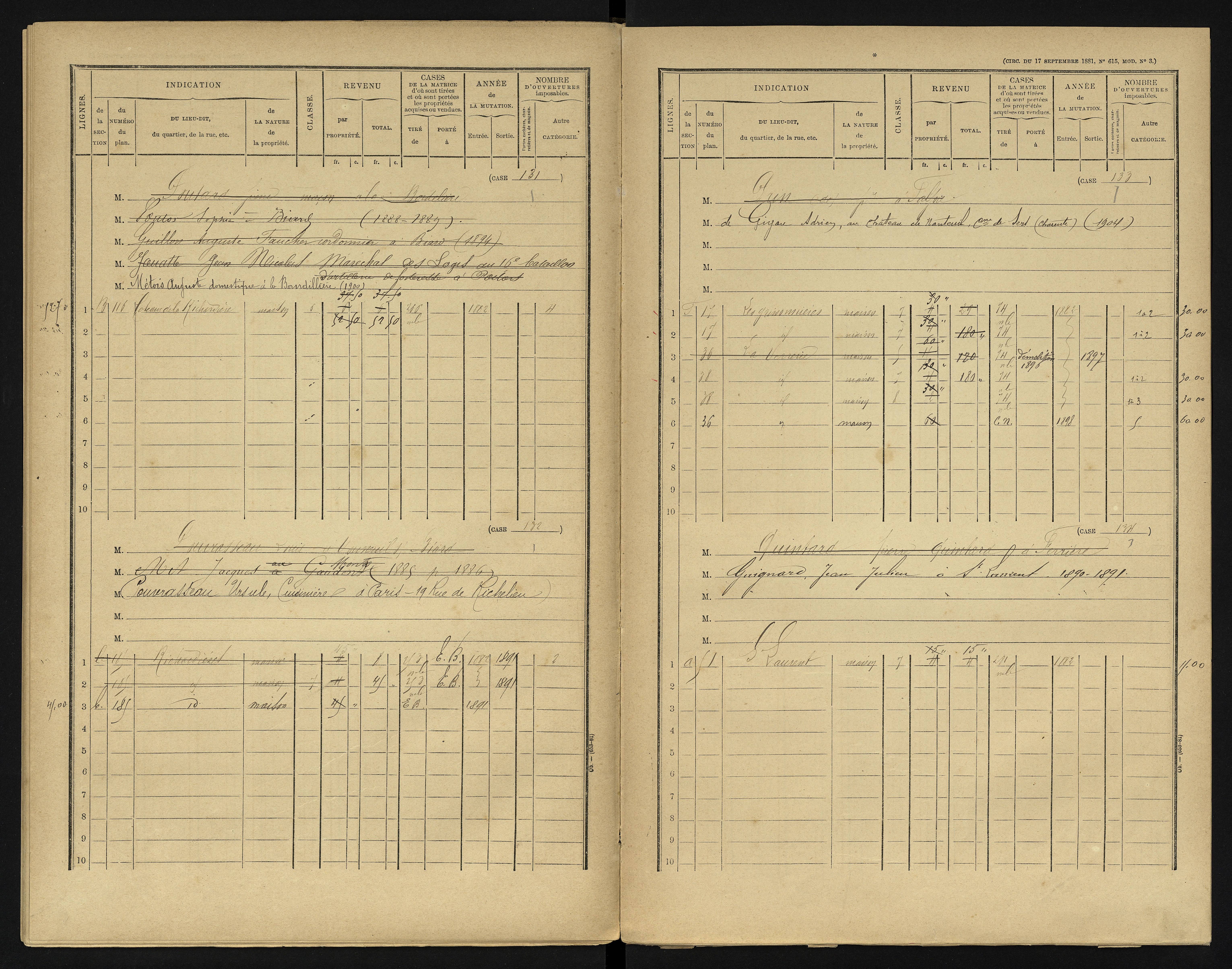Béruges - FRAD086_cadastre Cases 1-211 