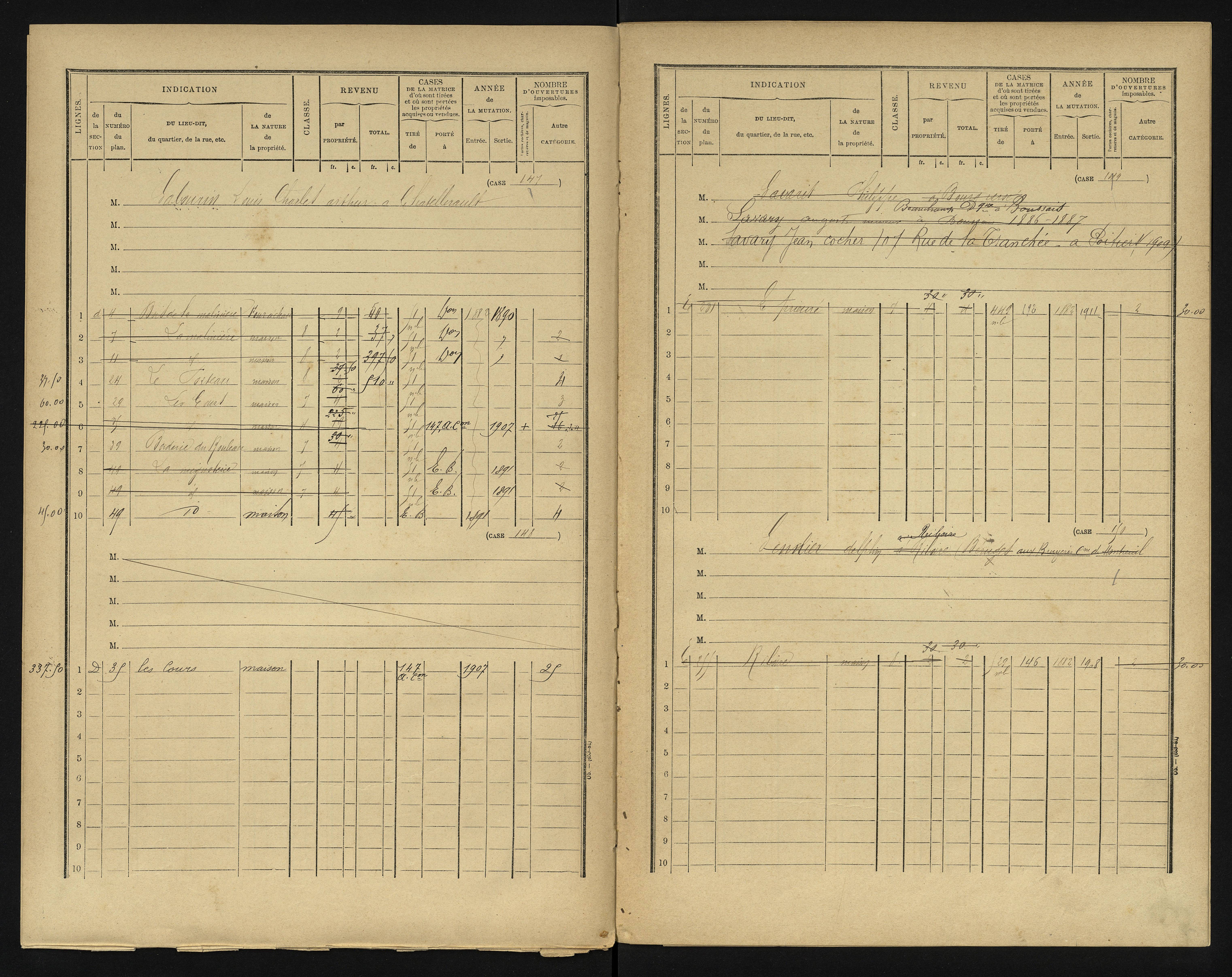 Béruges - FRAD086_cadastre Cases 1-211 