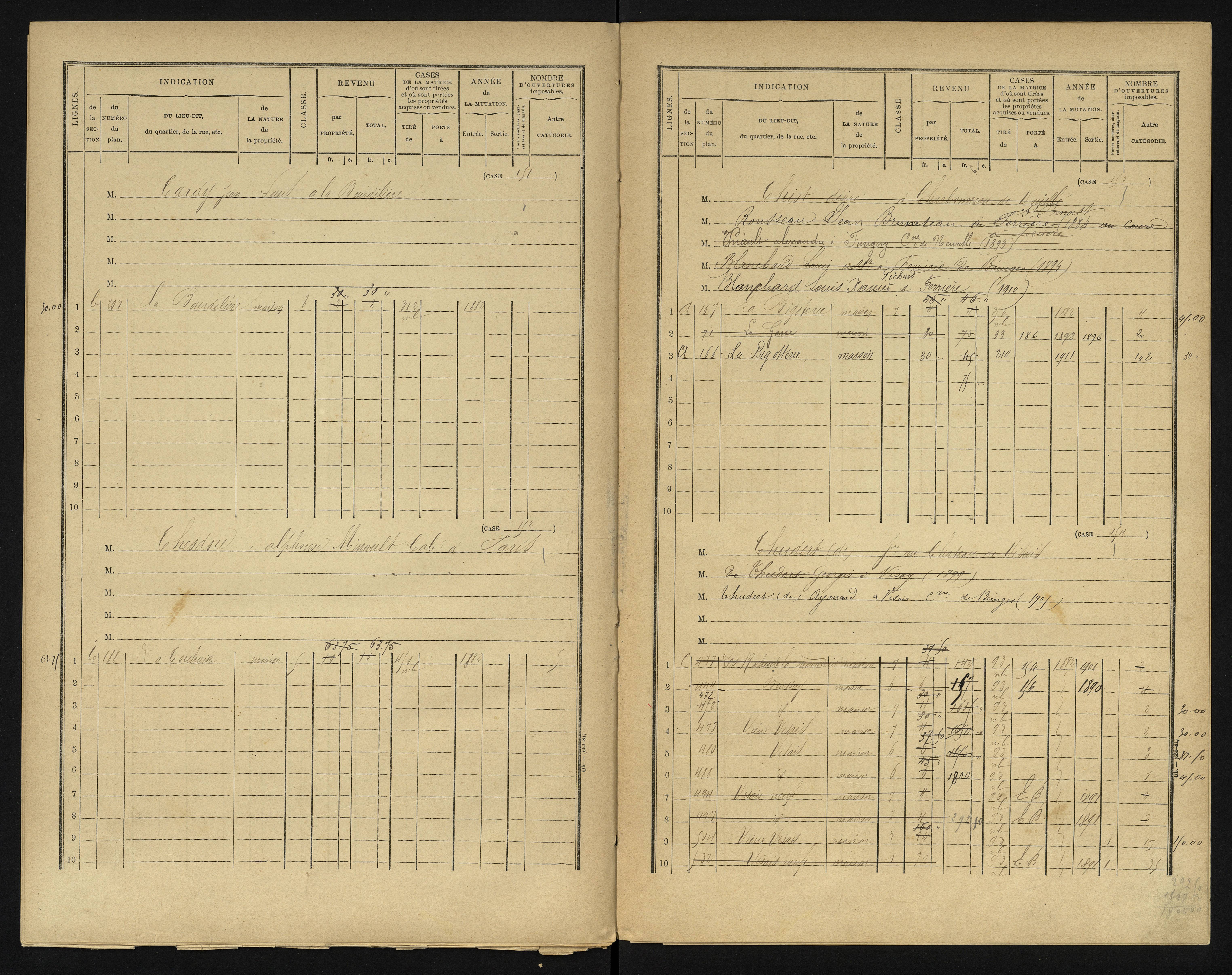 Béruges - FRAD086_cadastre Cases 1-211 