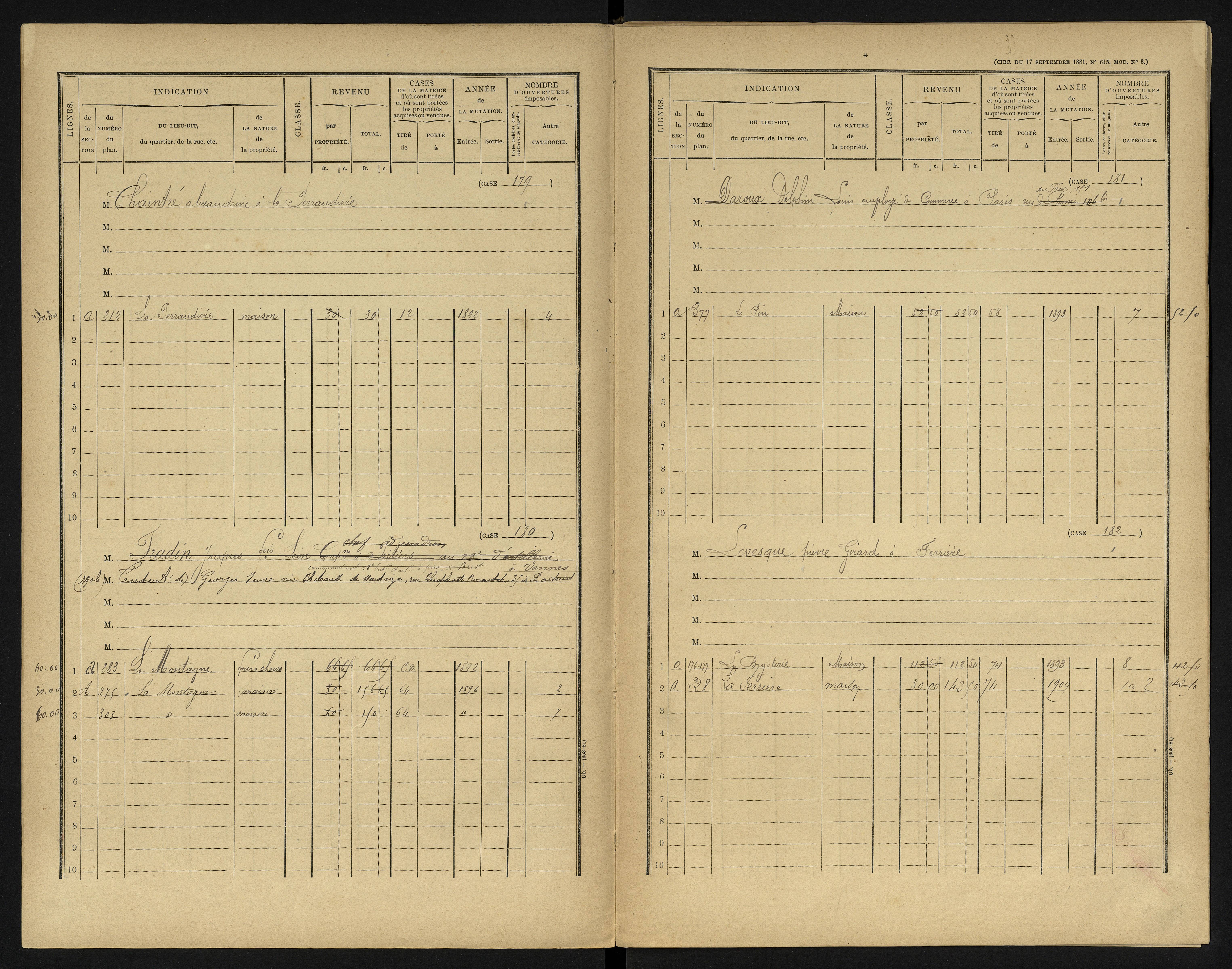Béruges - FRAD086_cadastre Cases 1-211 