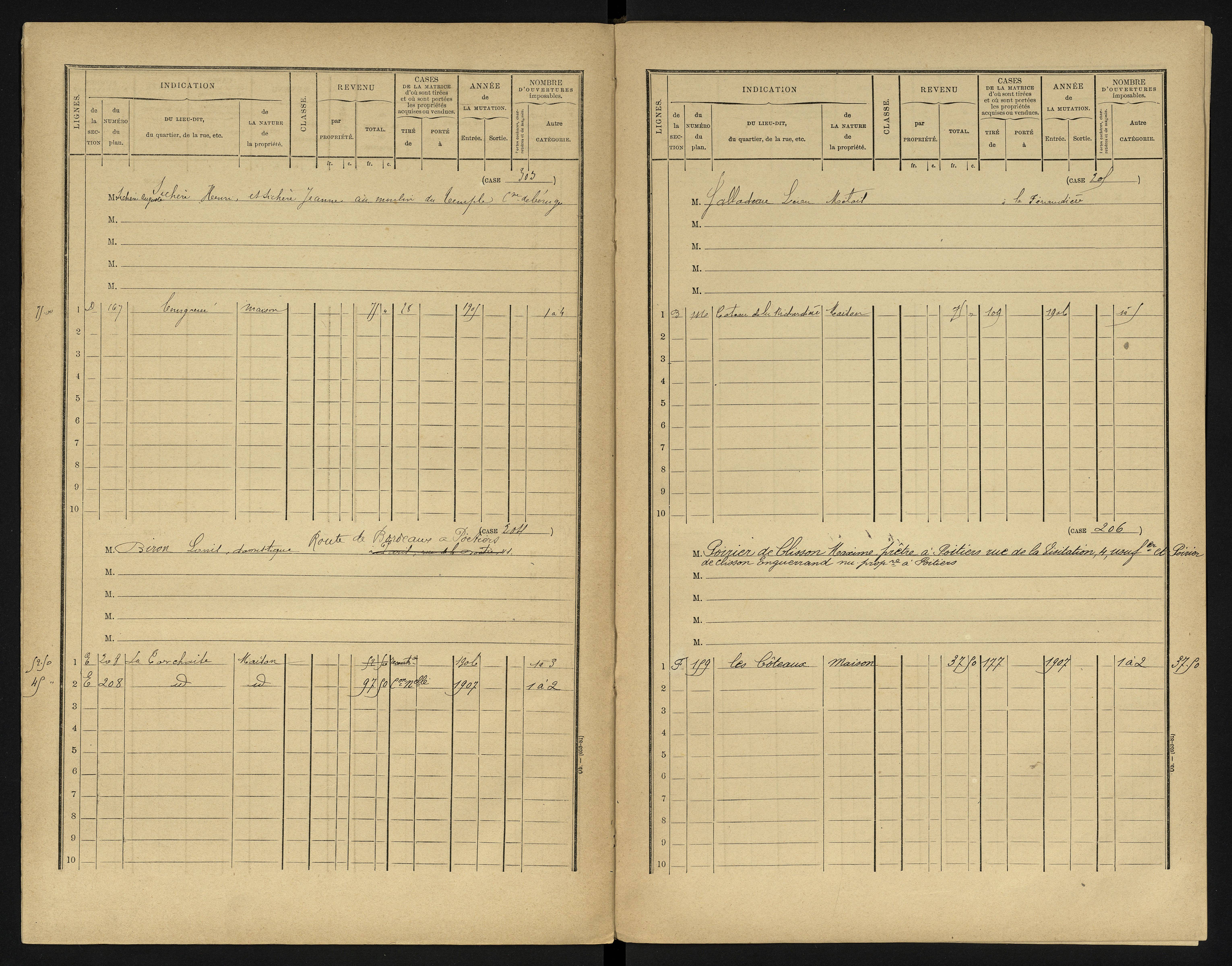 Béruges - FRAD086_cadastre Cases 1-211 