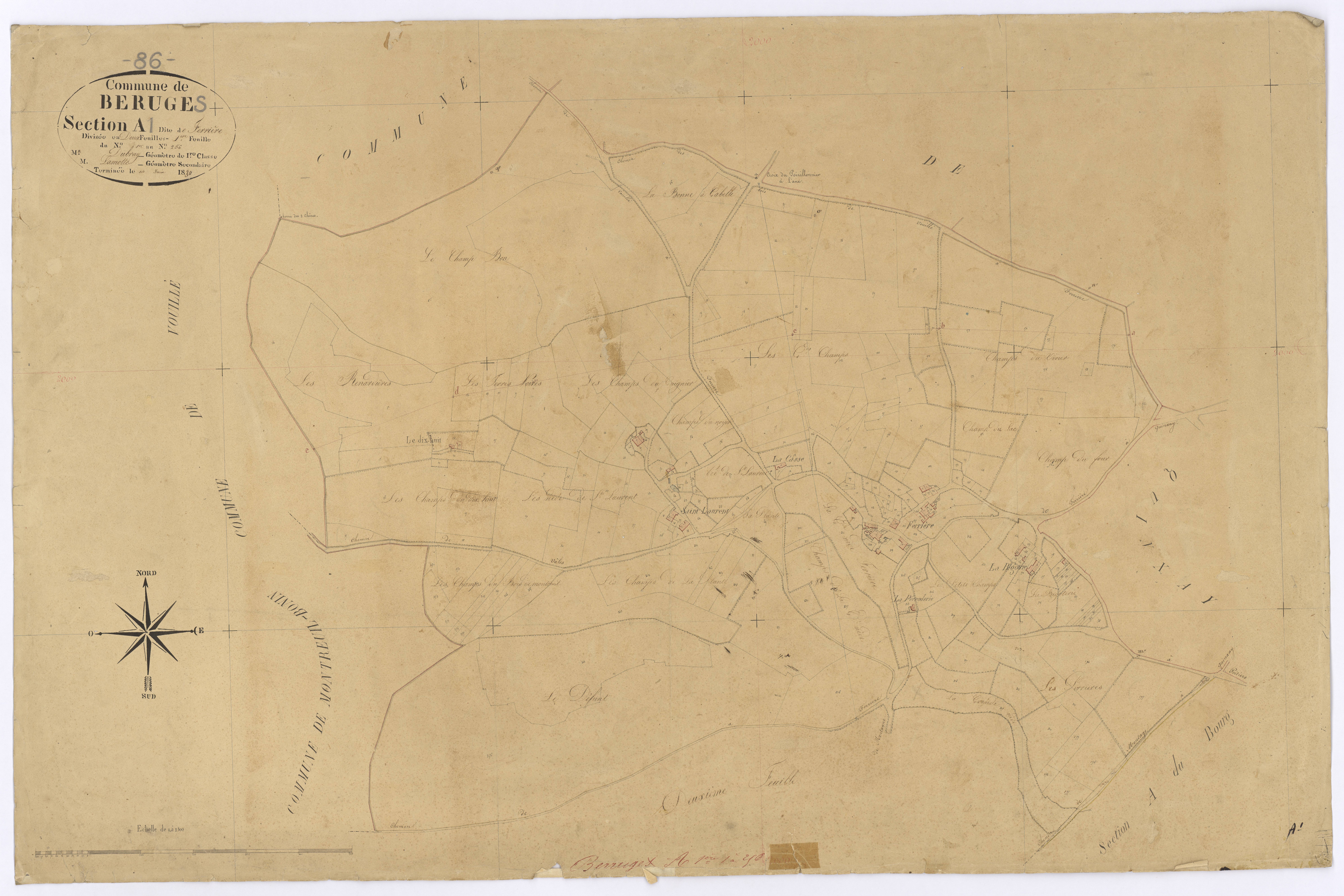 Béruges - FRAD086_cadastre Plans 