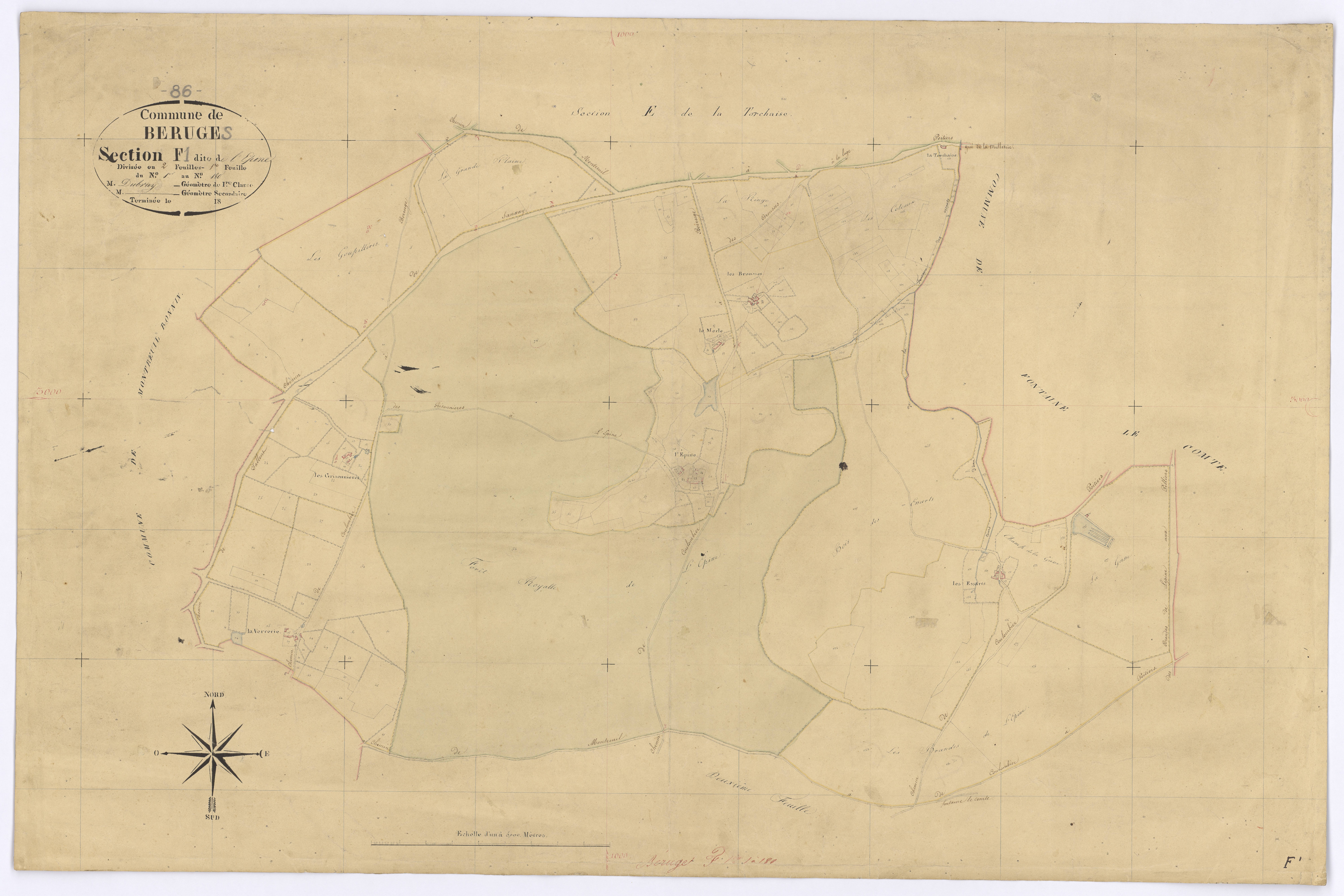 Béruges - FRAD086_cadastre Plans 