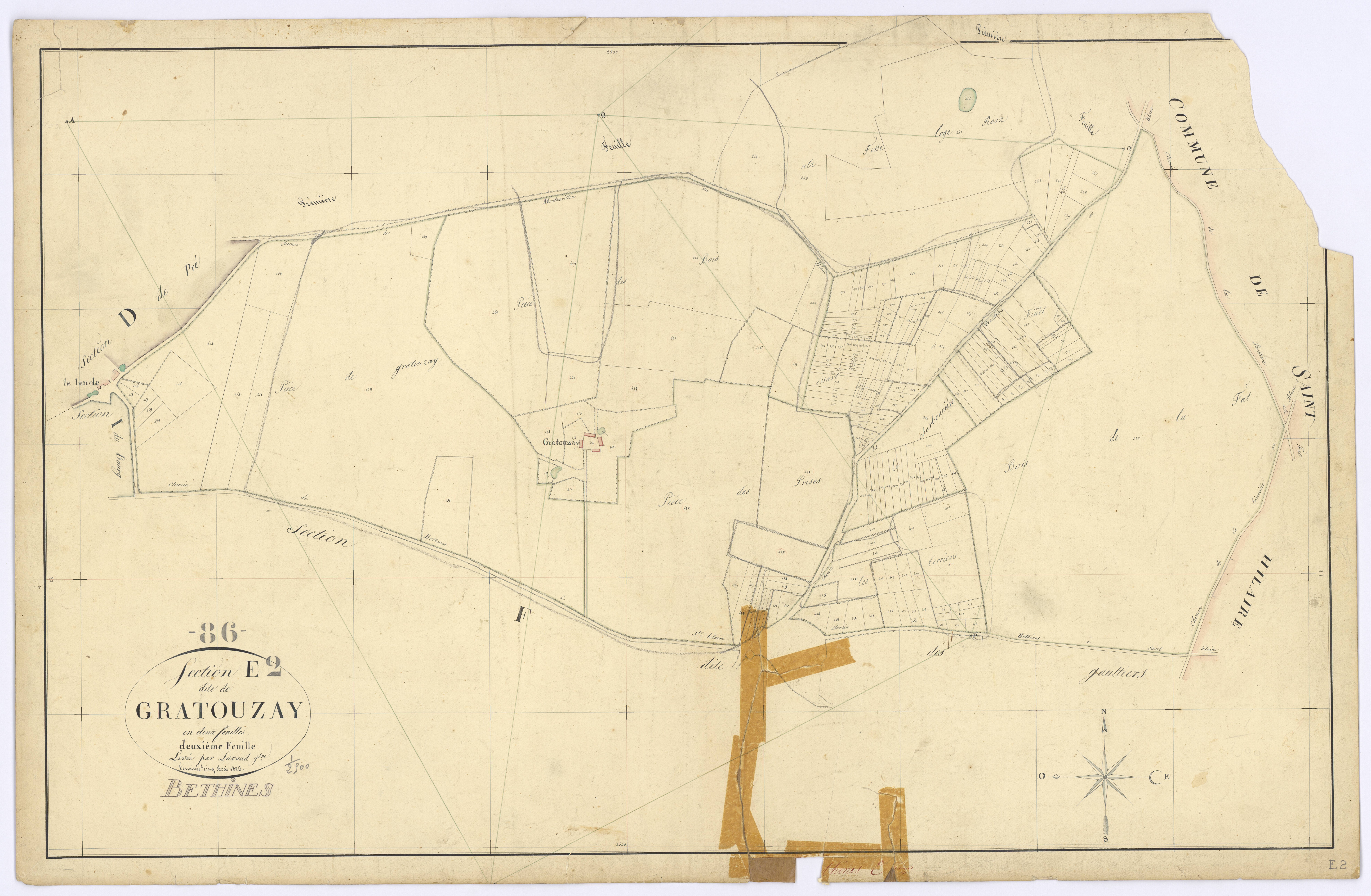 Béthines - FRAD086_cadastre Plans 