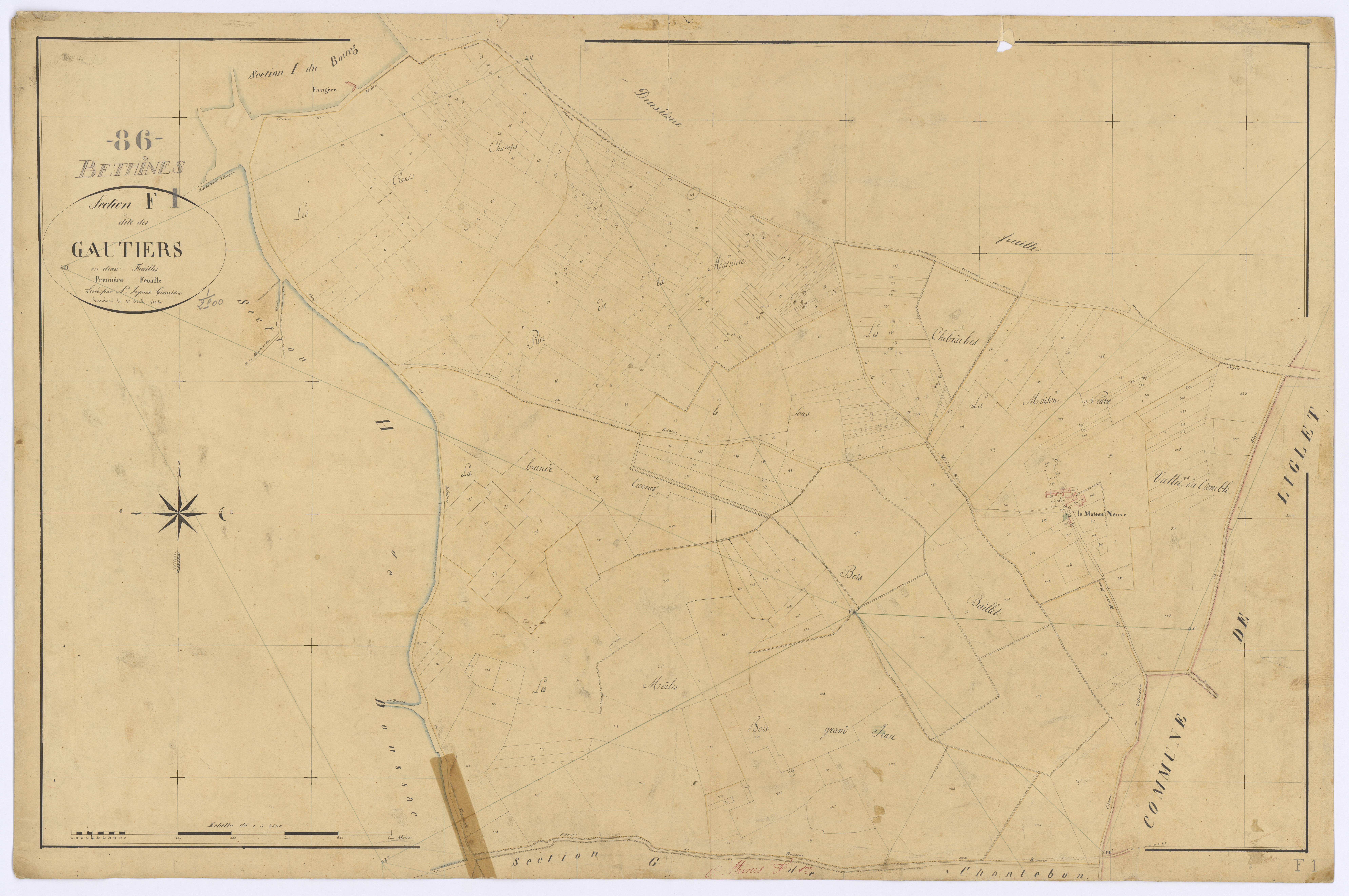 Béthines - FRAD086_cadastre Plans 