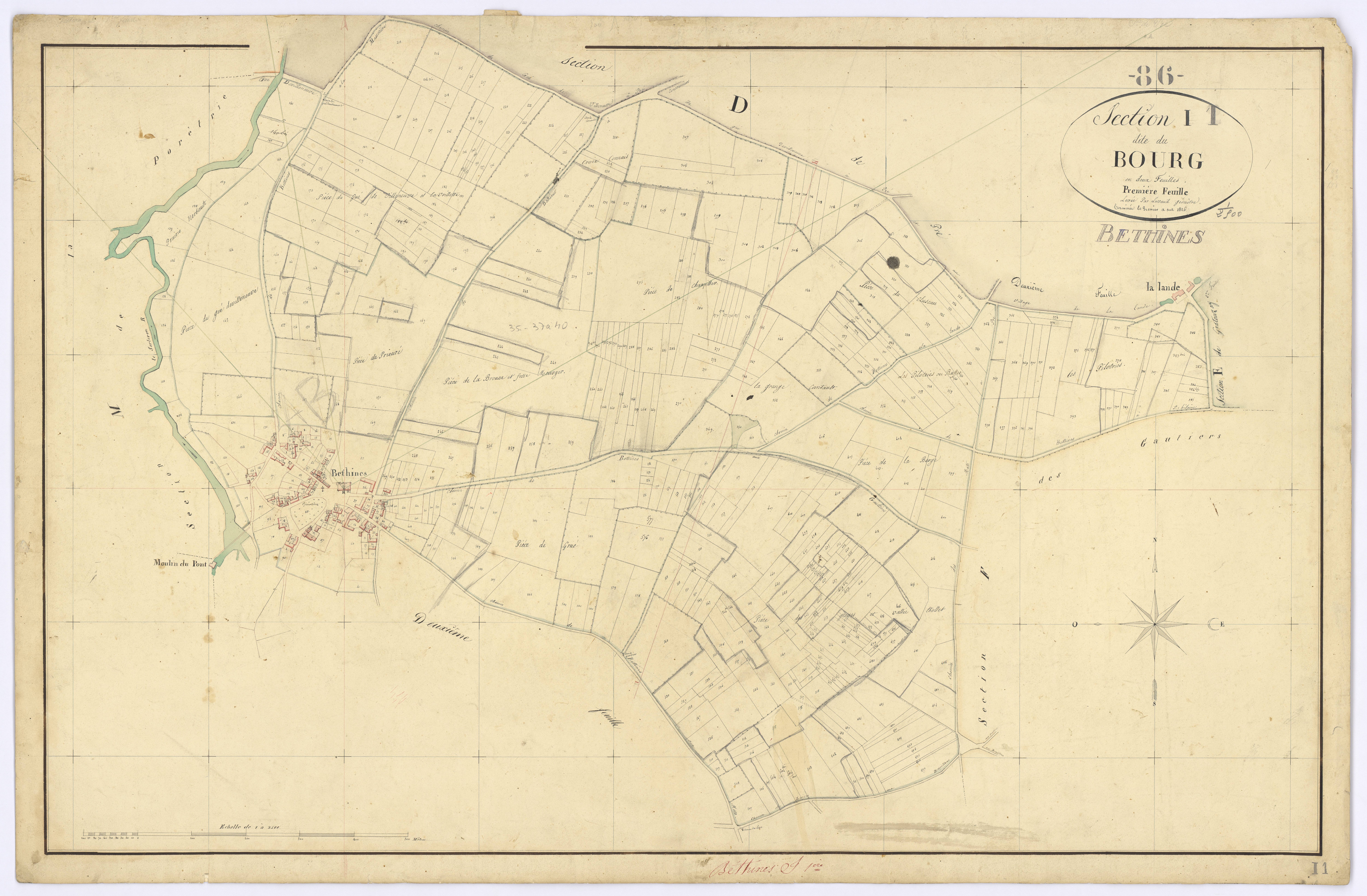 Béthines - FRAD086_cadastre Plans 
