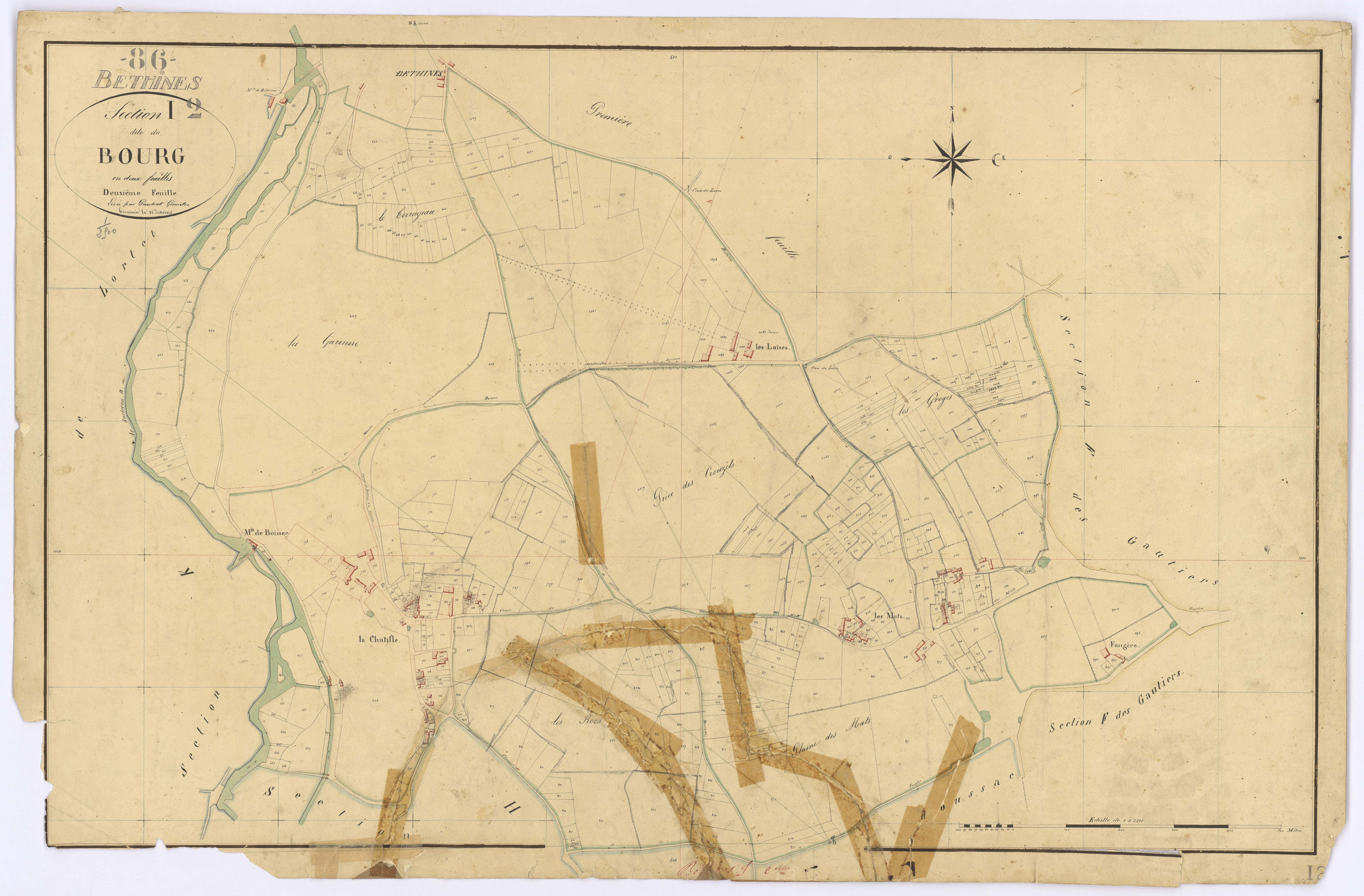 Béthines - FRAD086_cadastre Plans 