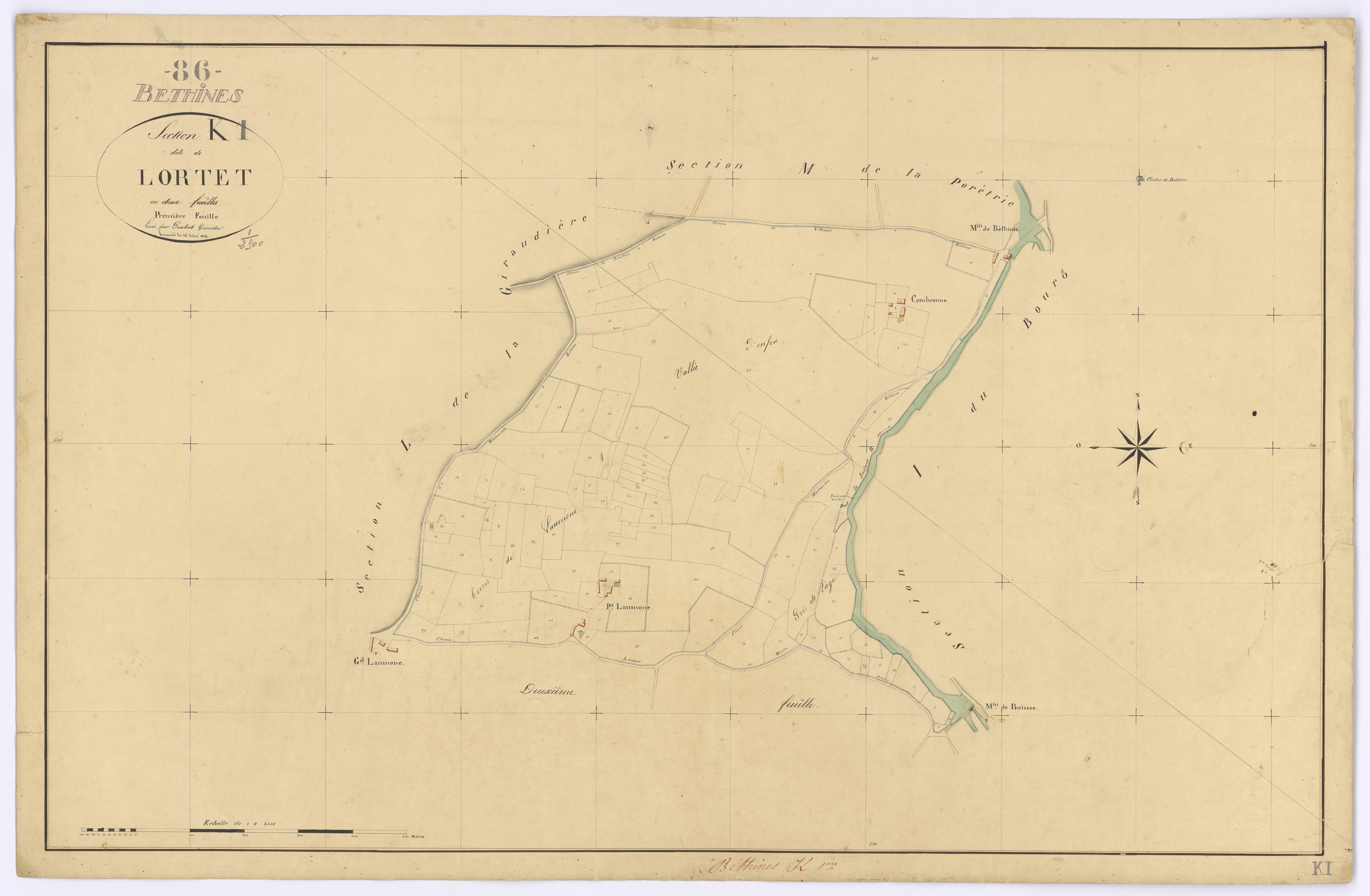 Béthines - FRAD086_cadastre Plans 