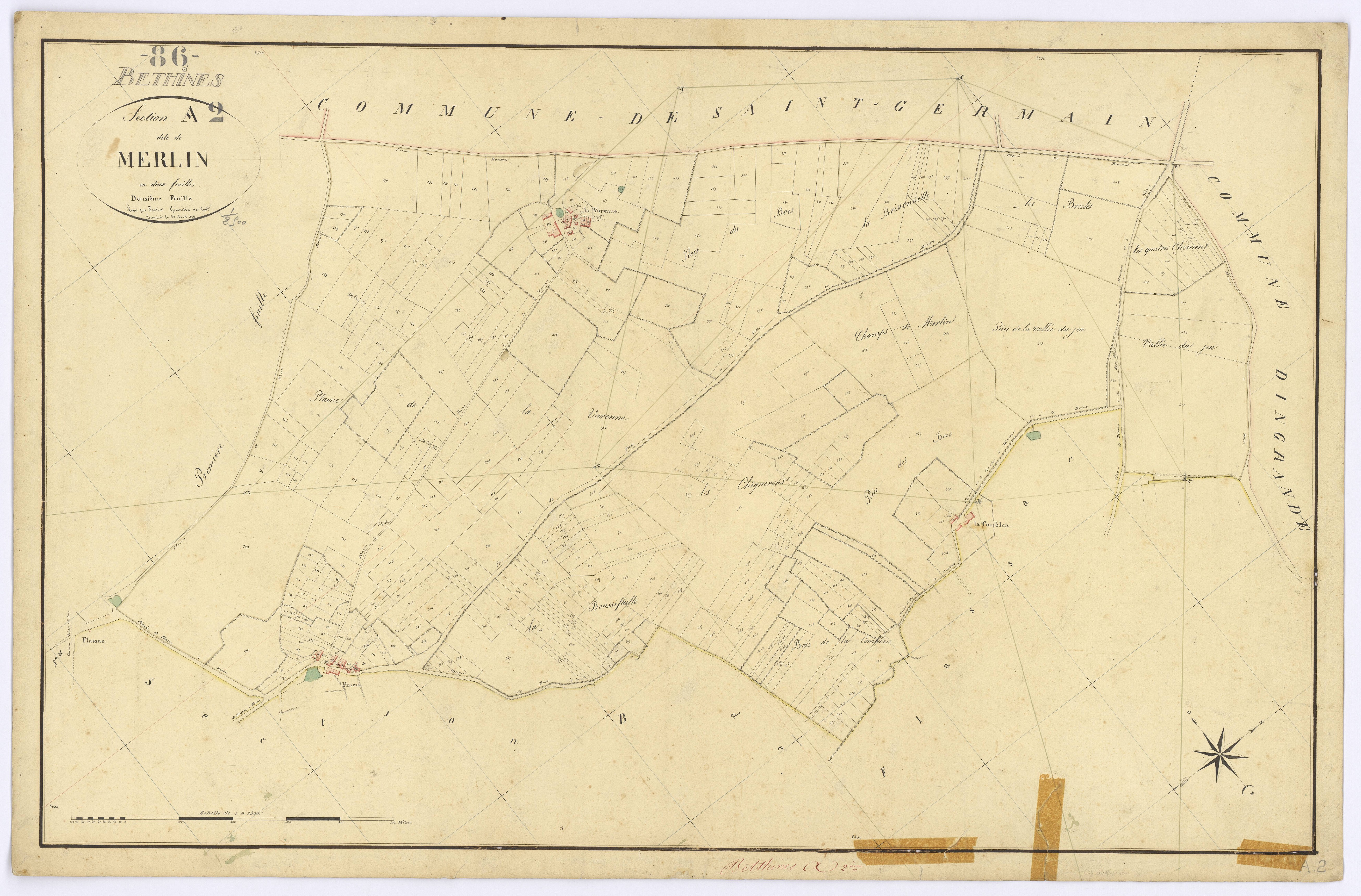 Béthines - FRAD086_cadastre Plans 