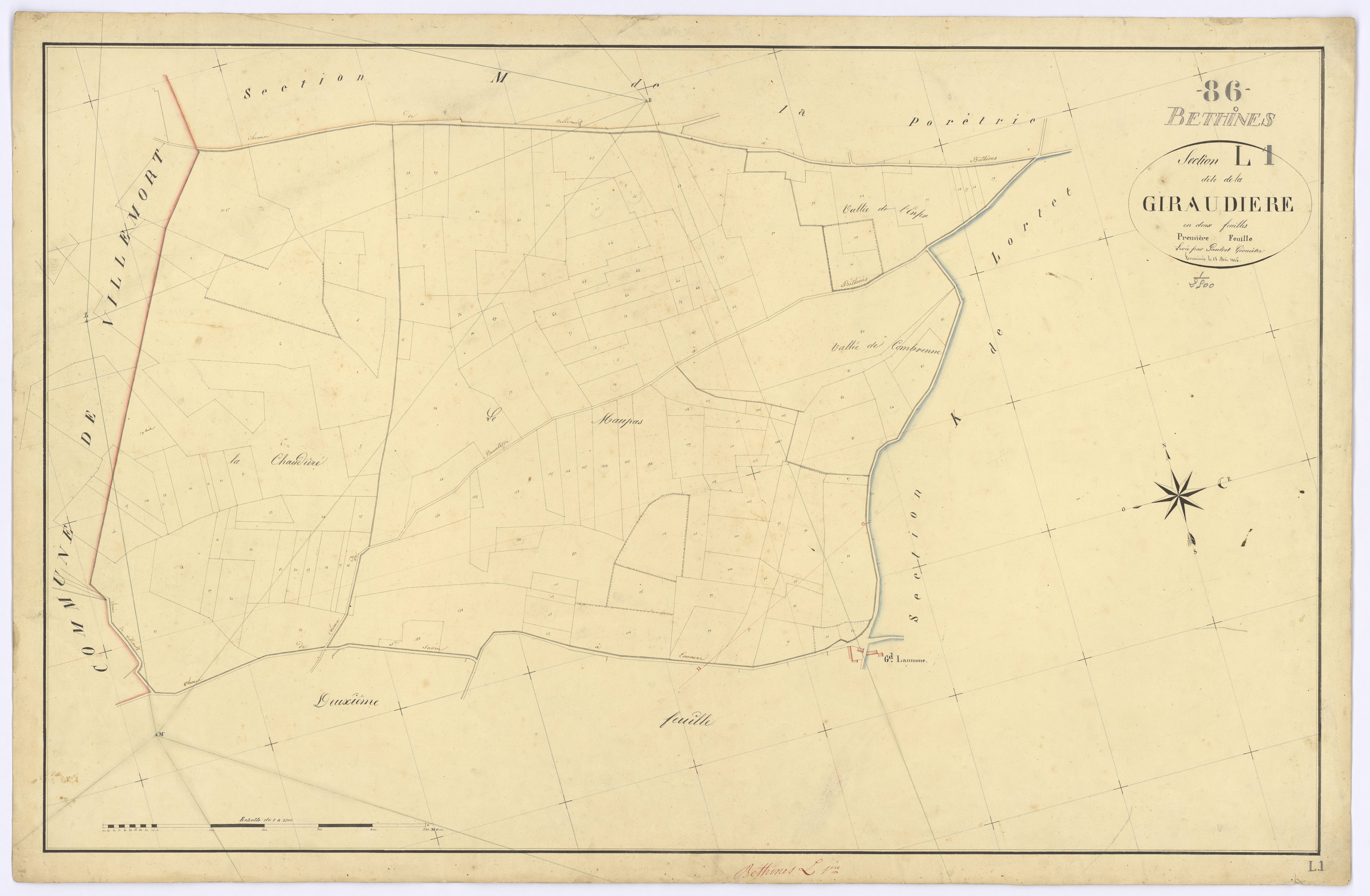 Béthines - FRAD086_cadastre Plans 