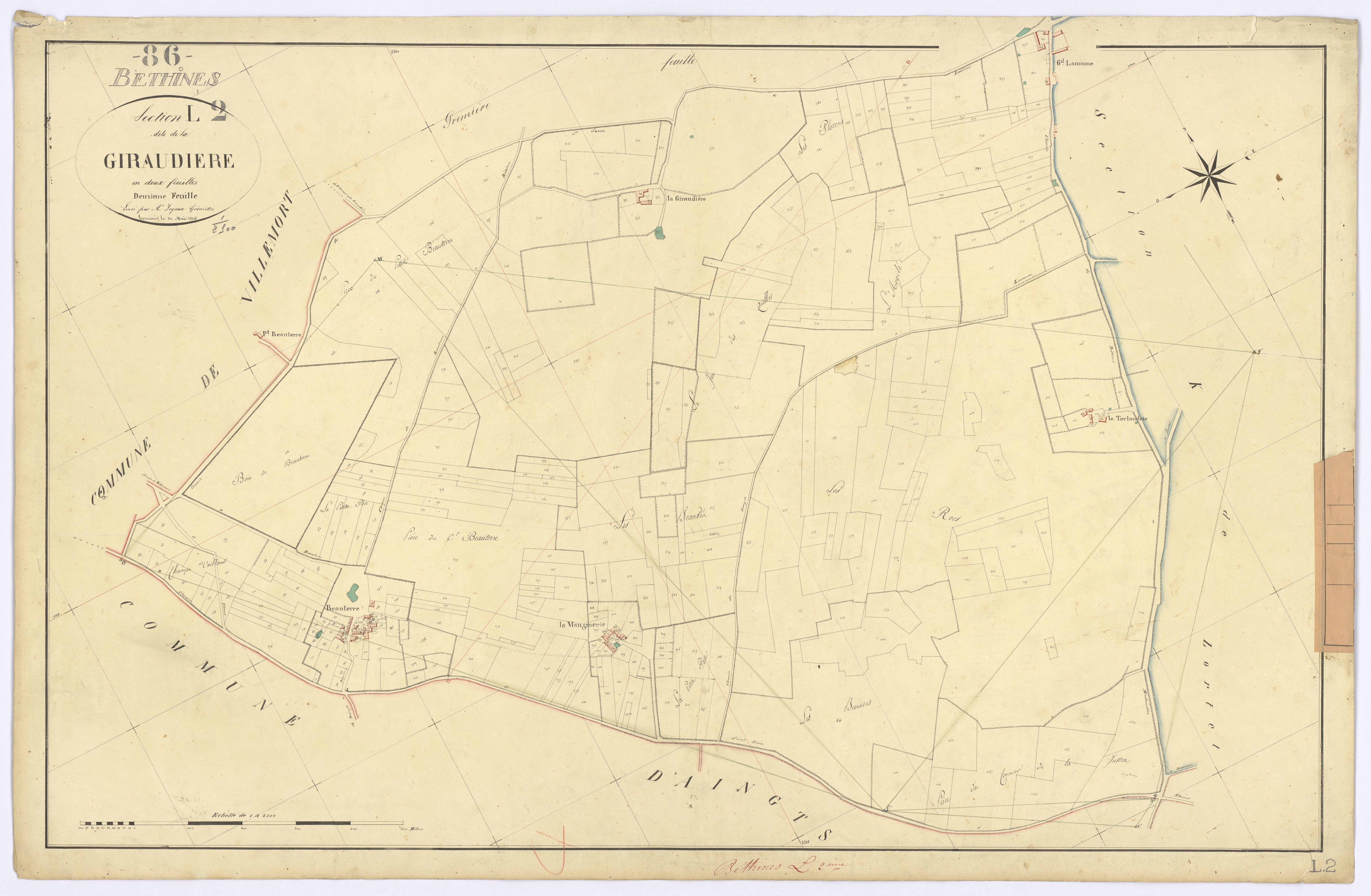 Béthines - FRAD086_cadastre Plans 