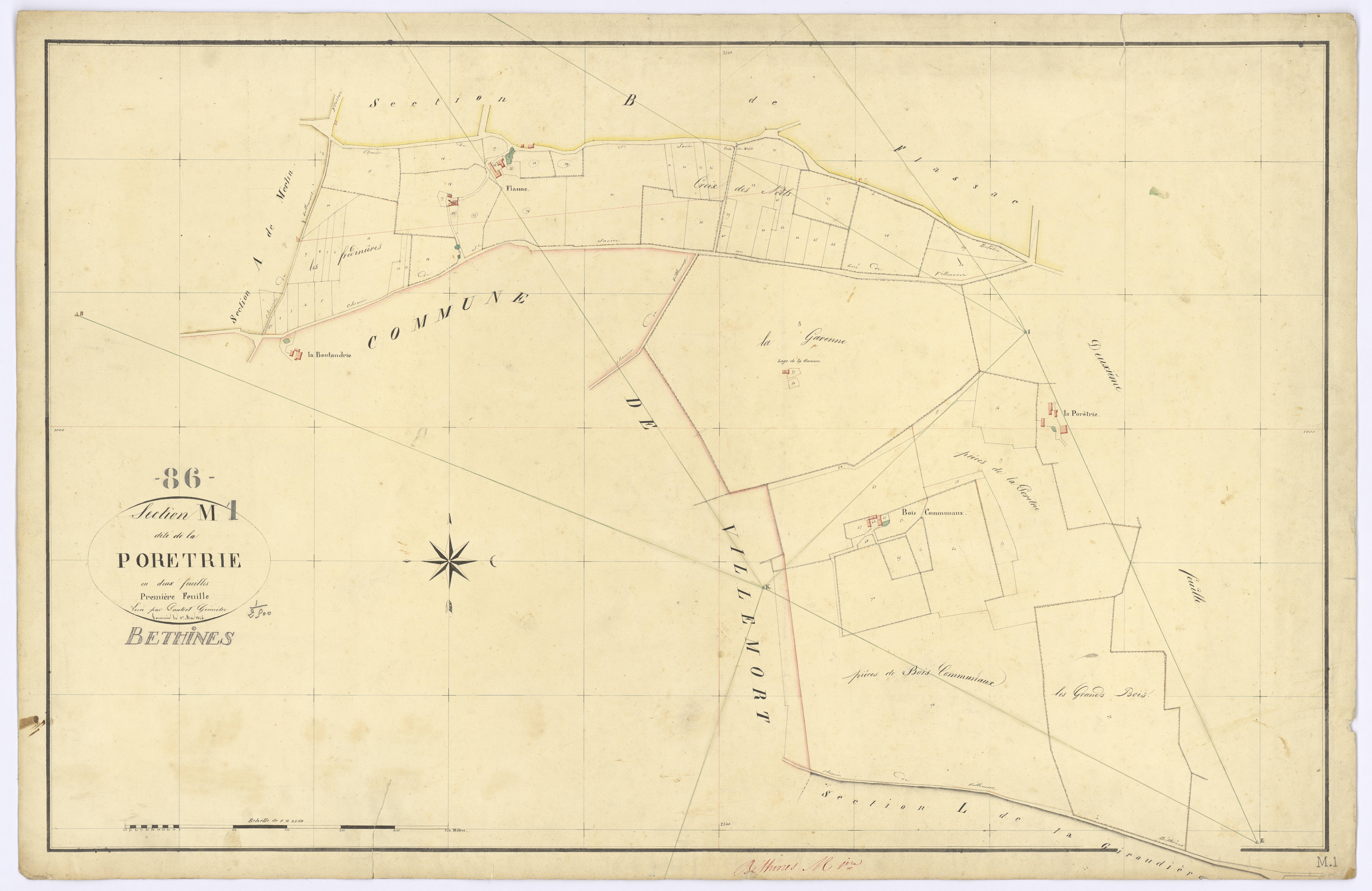 Béthines - FRAD086_cadastre Plans 