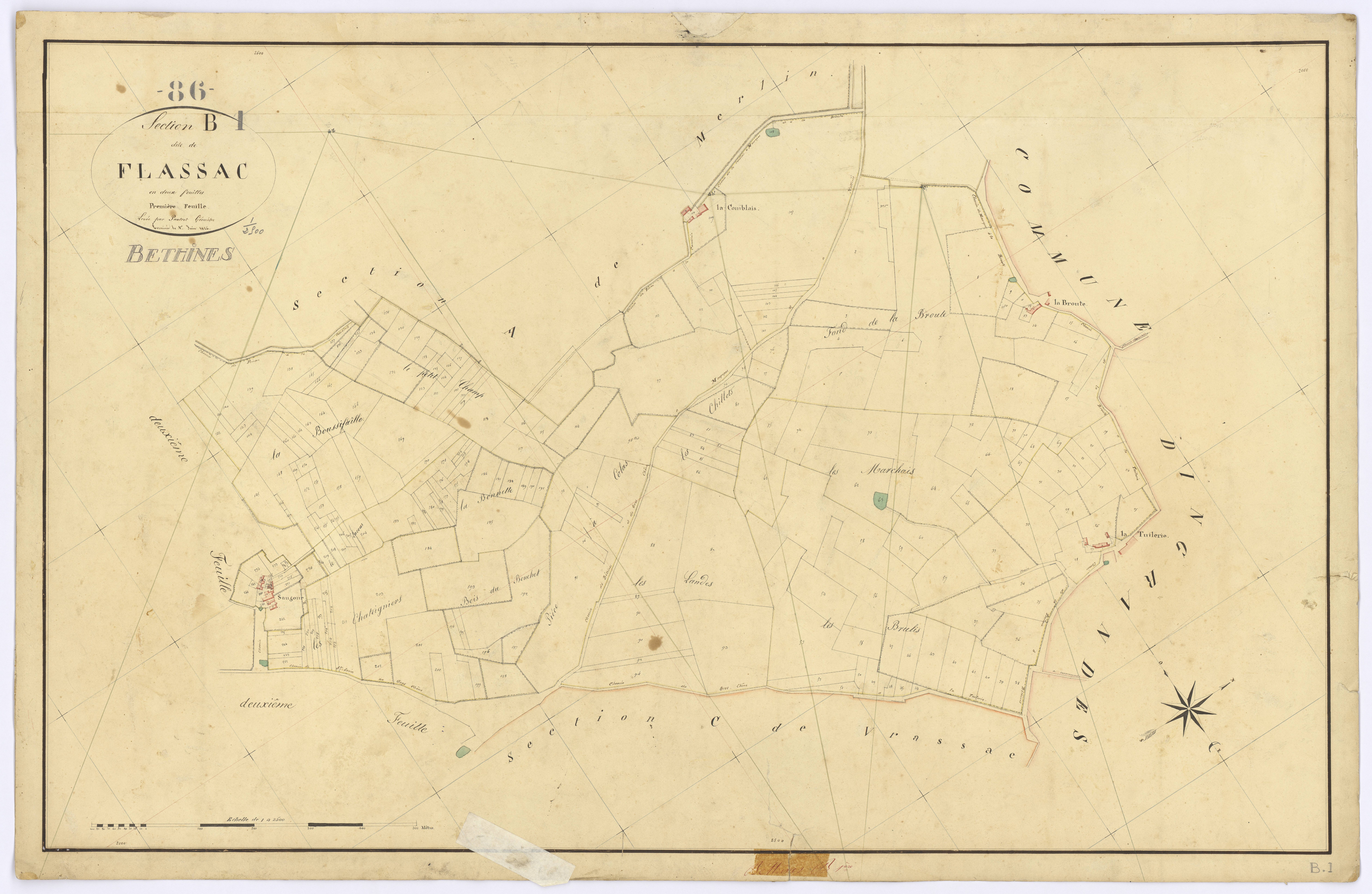 Béthines - FRAD086_cadastre Plans 