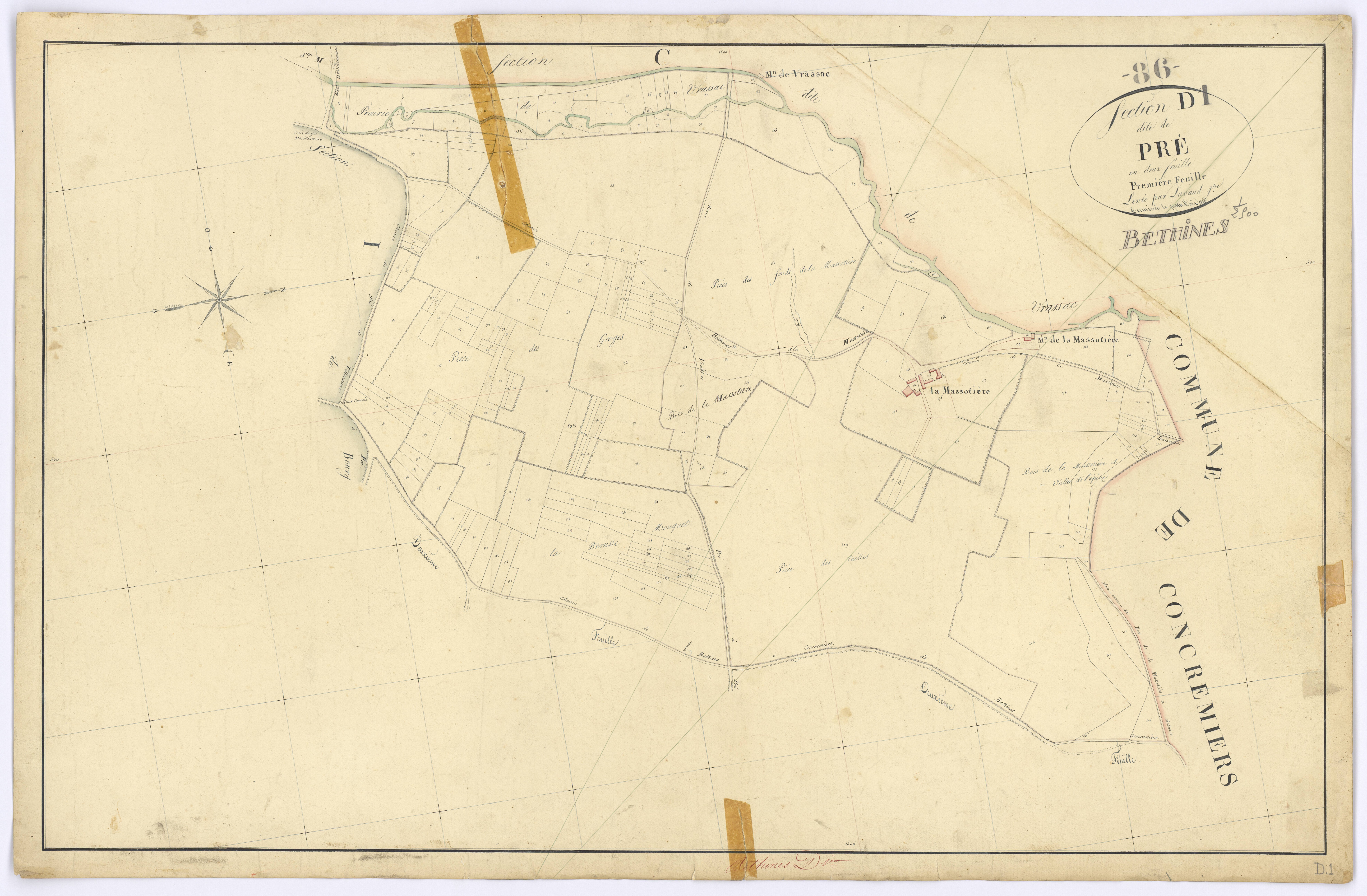 Béthines - FRAD086_cadastre Plans 