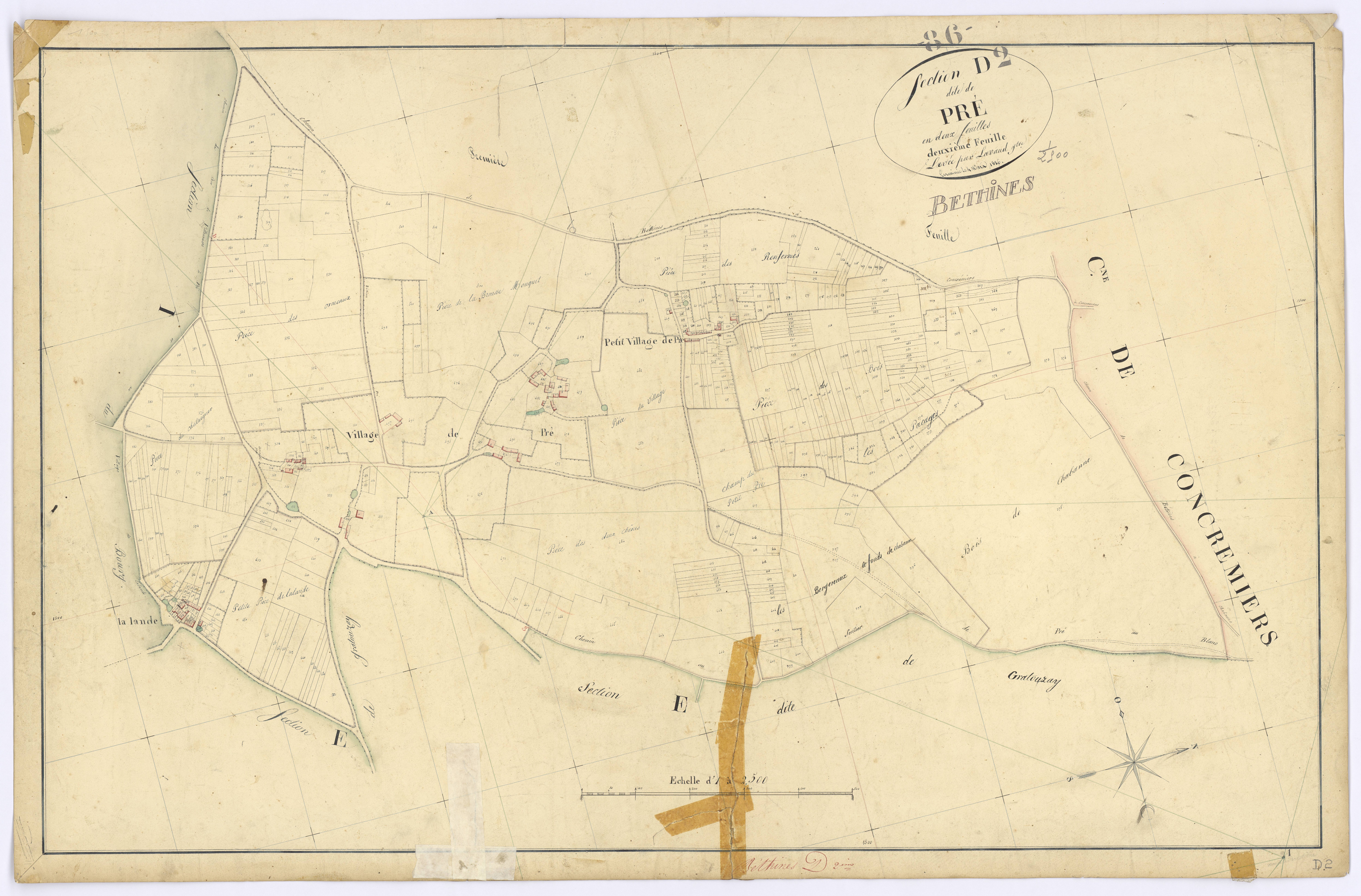 Béthines - FRAD086_cadastre Plans 