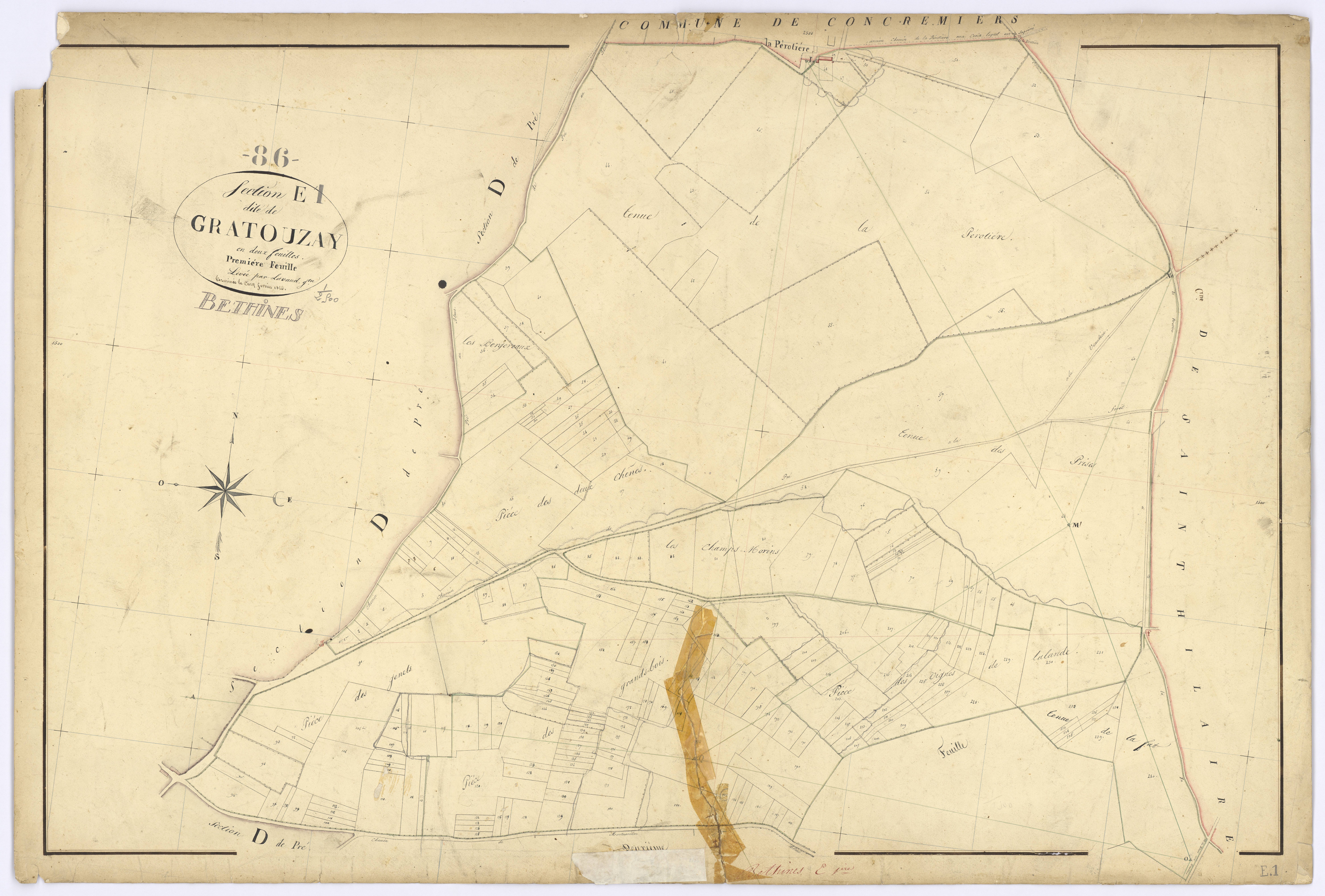 Béthines - FRAD086_cadastre Plans 