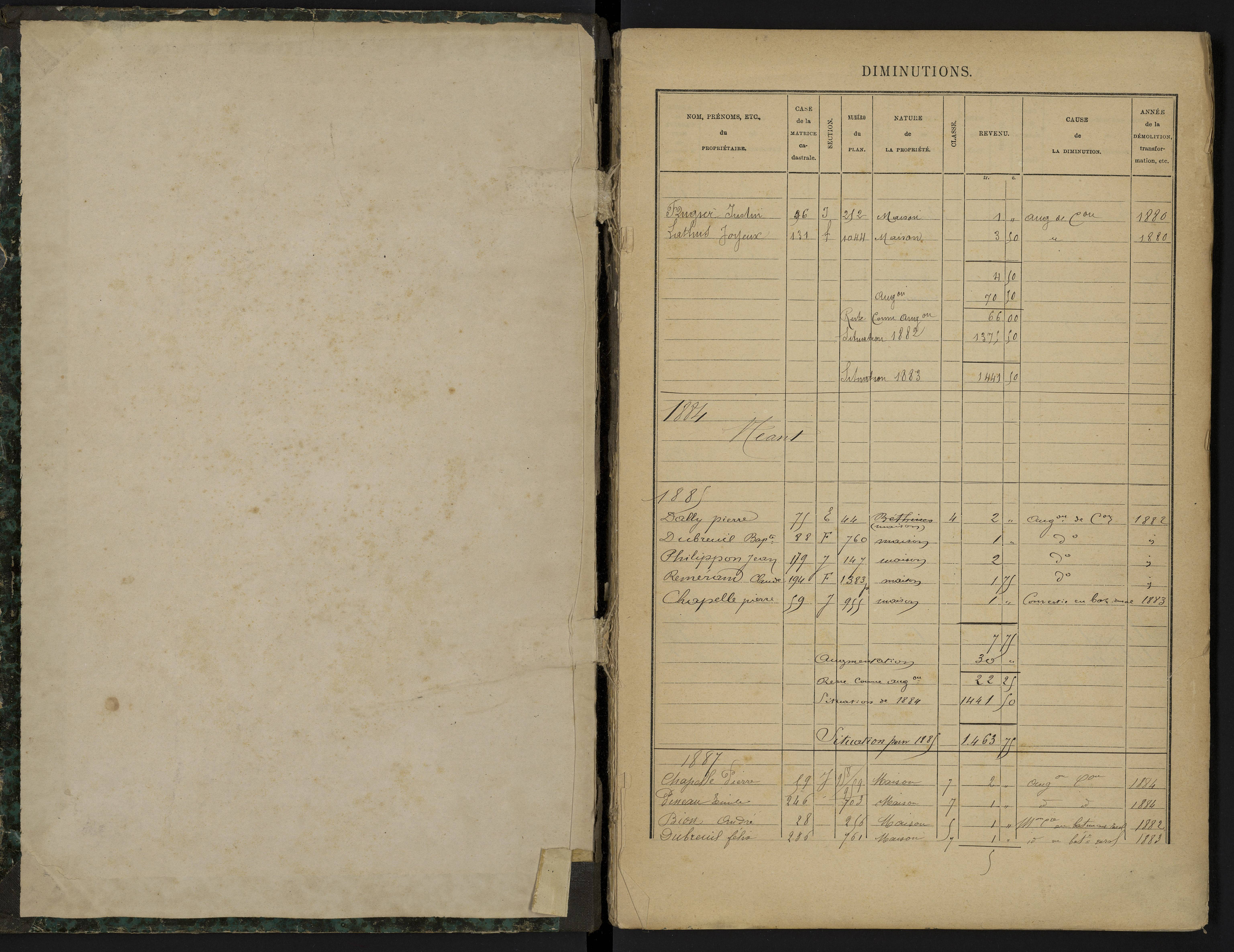 Béthines - FRAD086_cadastre Cases 1-328 