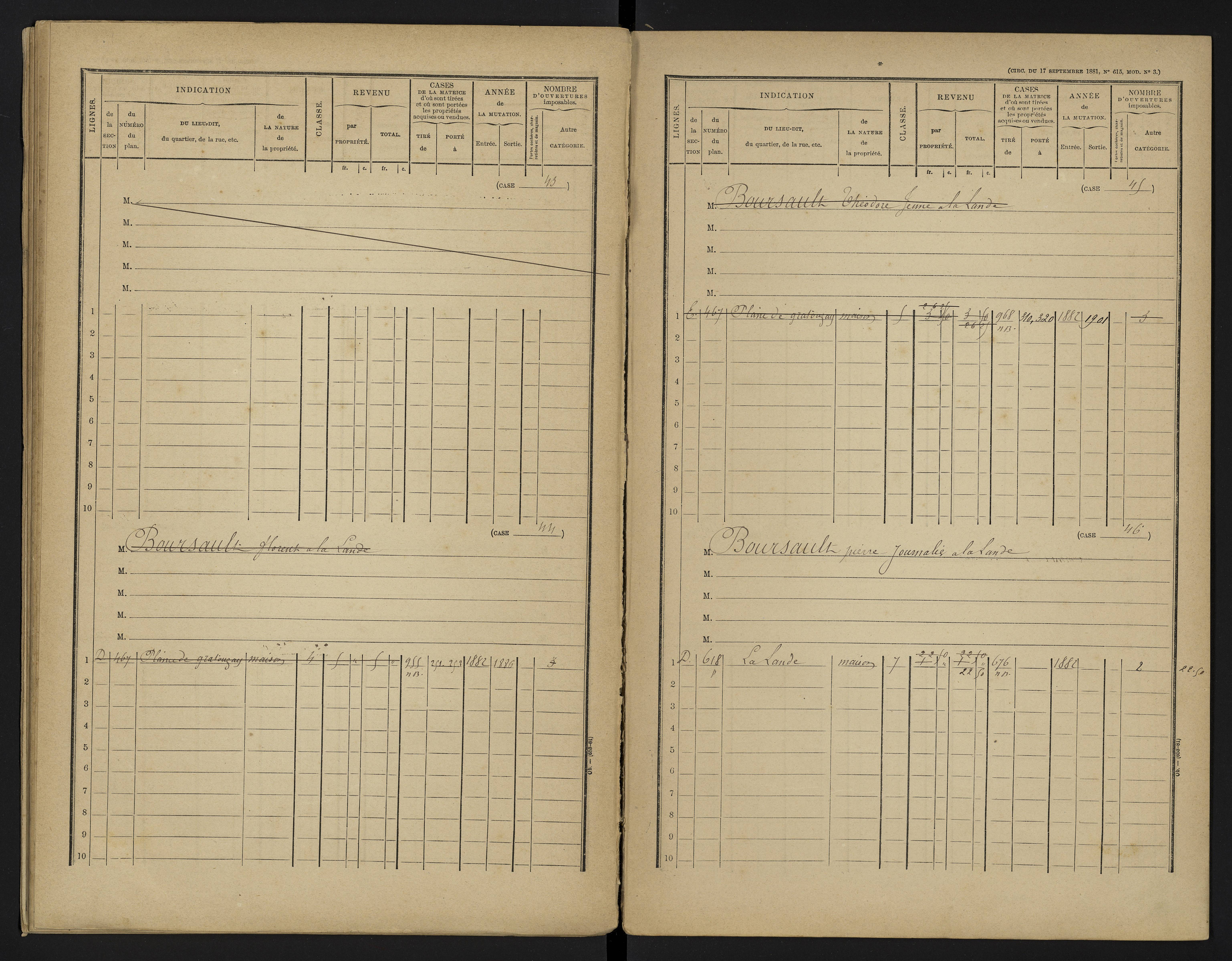 Béthines - FRAD086_cadastre Cases 1-328 