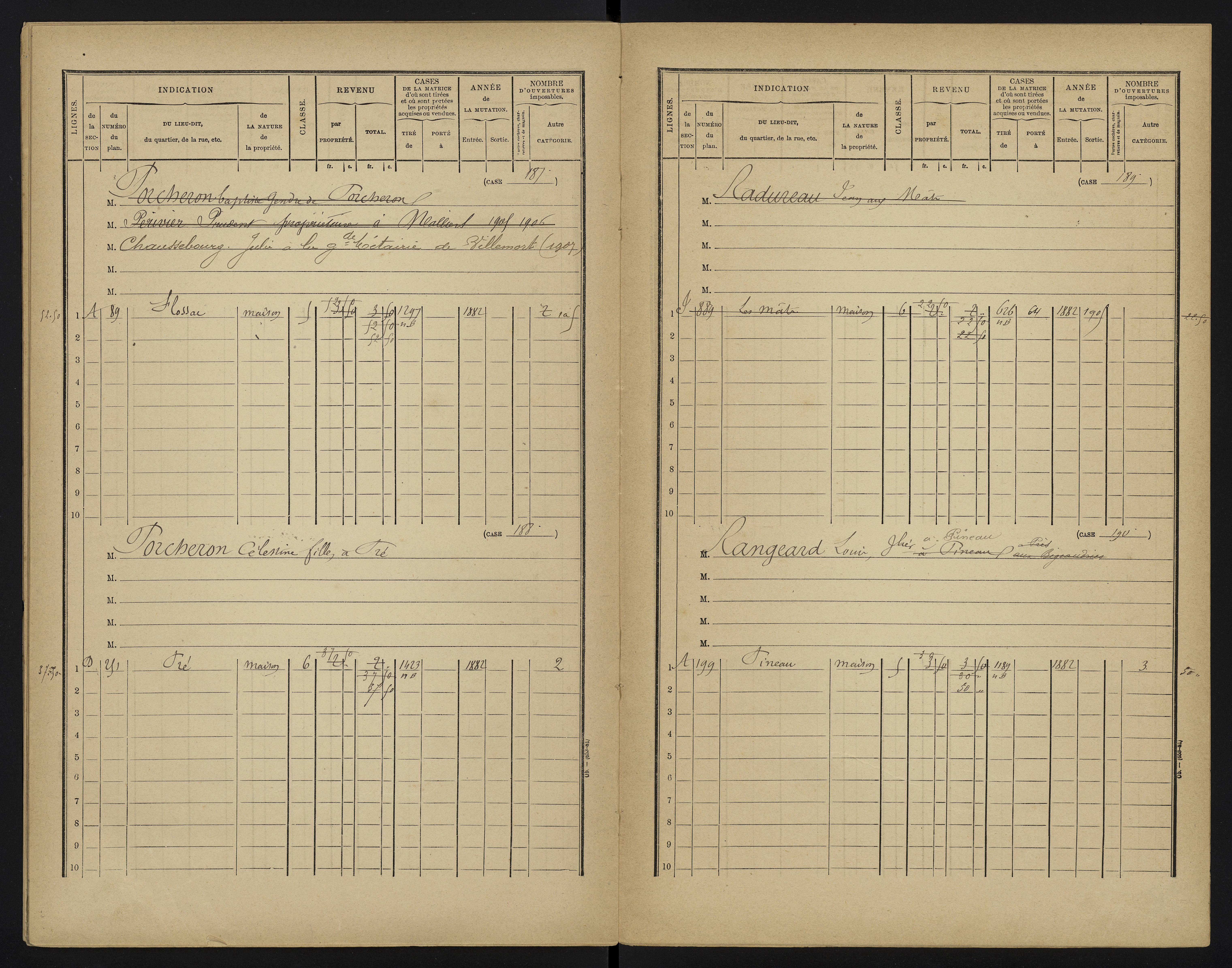 Béthines - FRAD086_cadastre Cases 1-328 