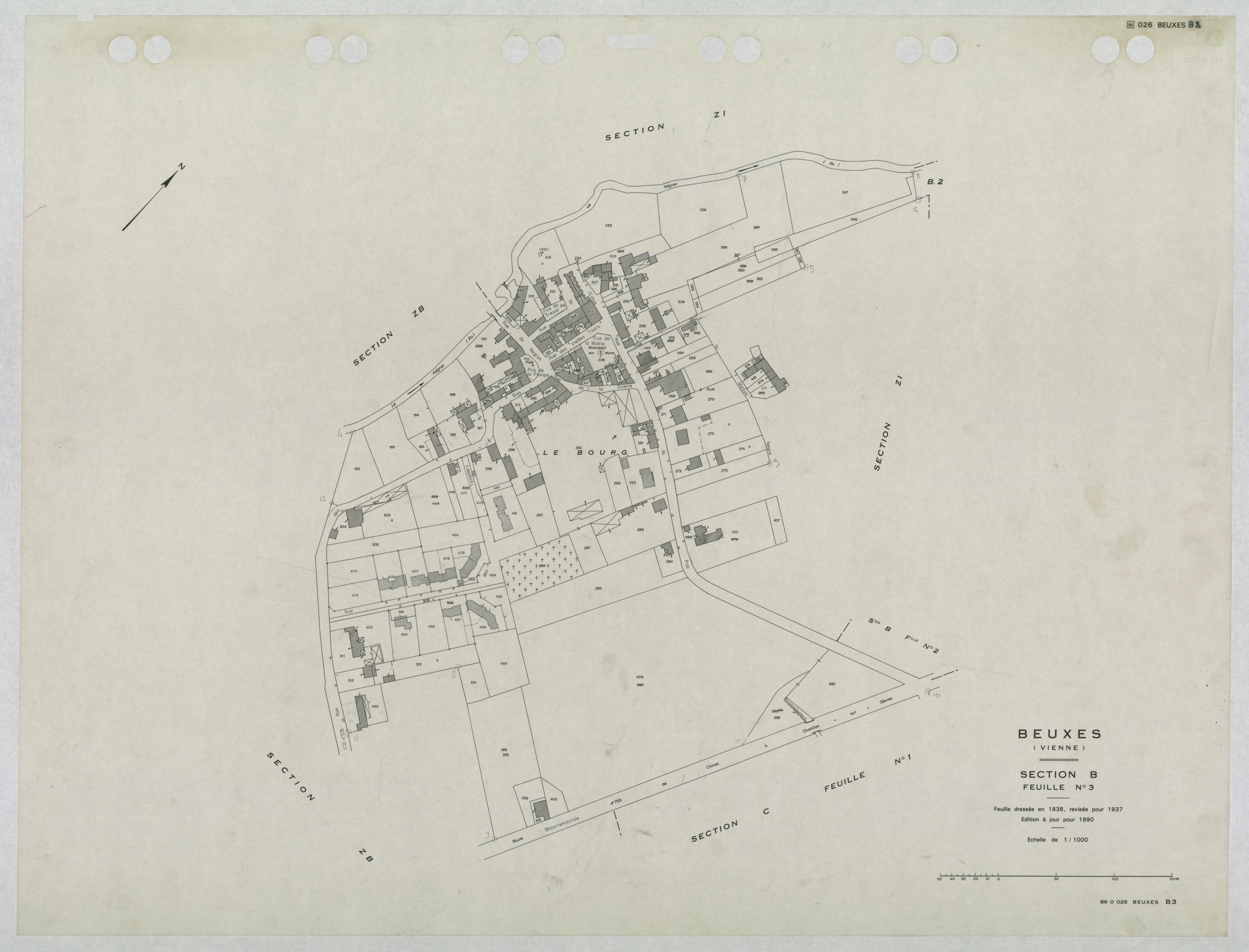 Beuxes - FRAD086_cadastre Plans mis à jour 