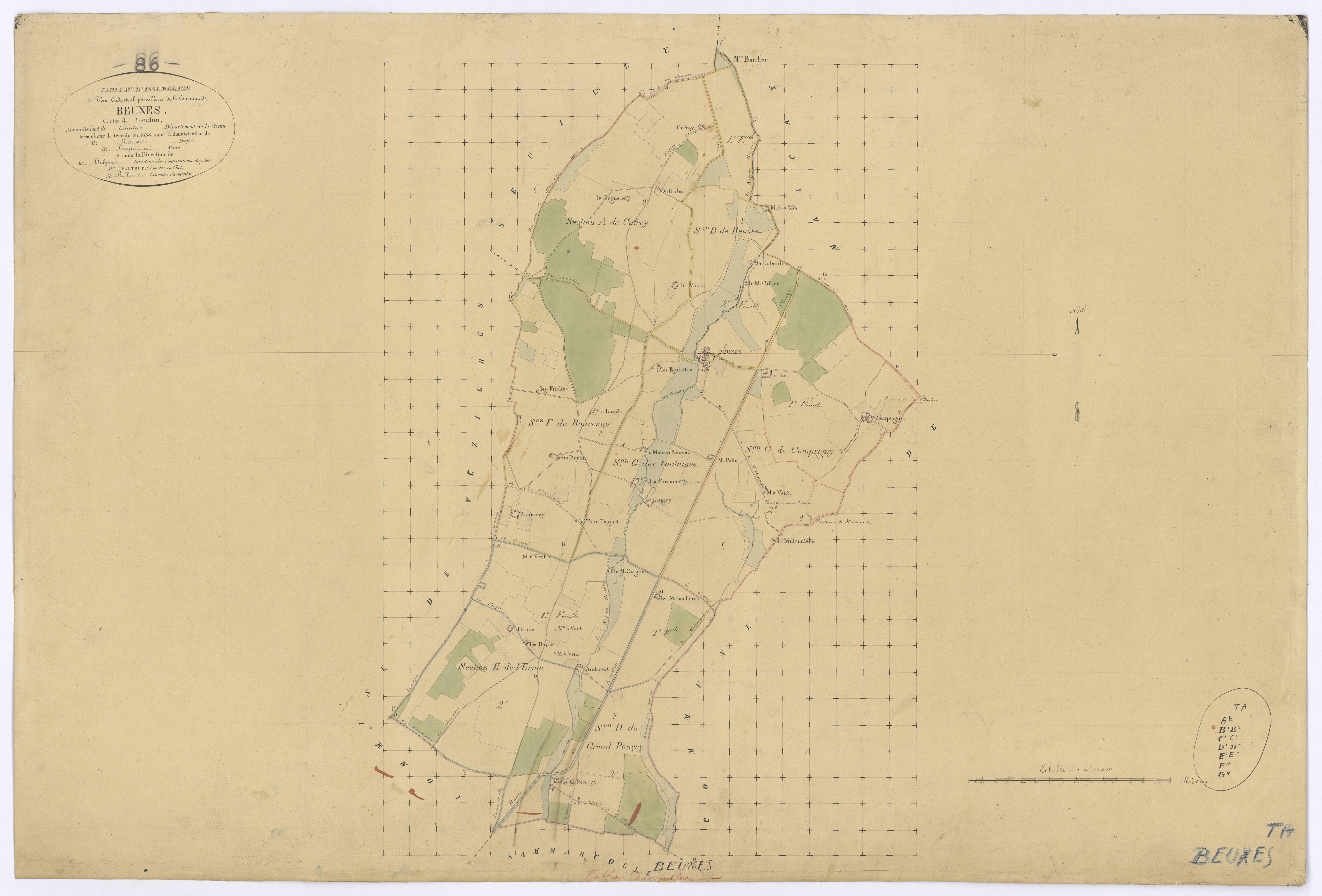 Beuxes - FRAD086_cadastre Plans 