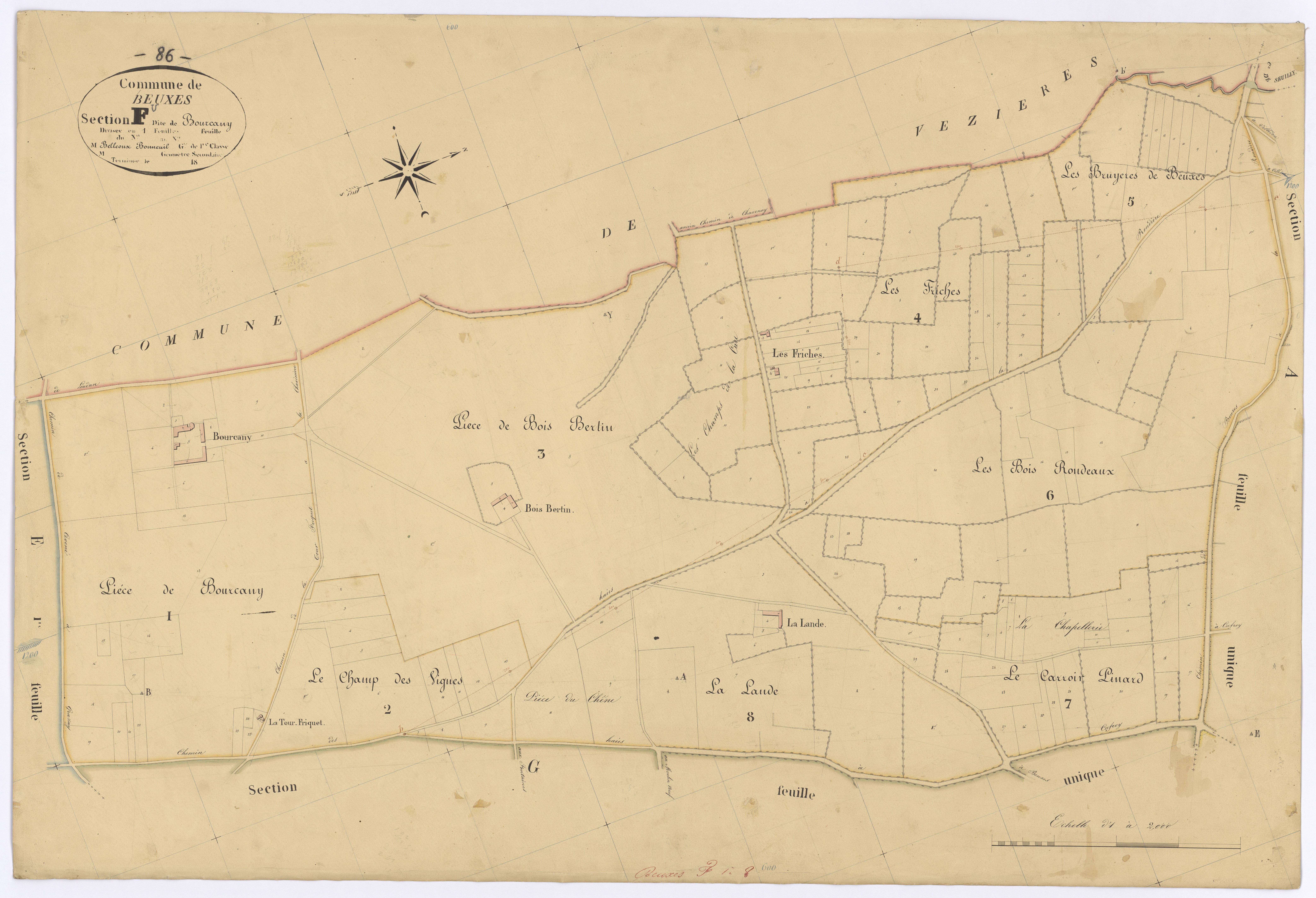 Beuxes - FRAD086_cadastre Plans 
