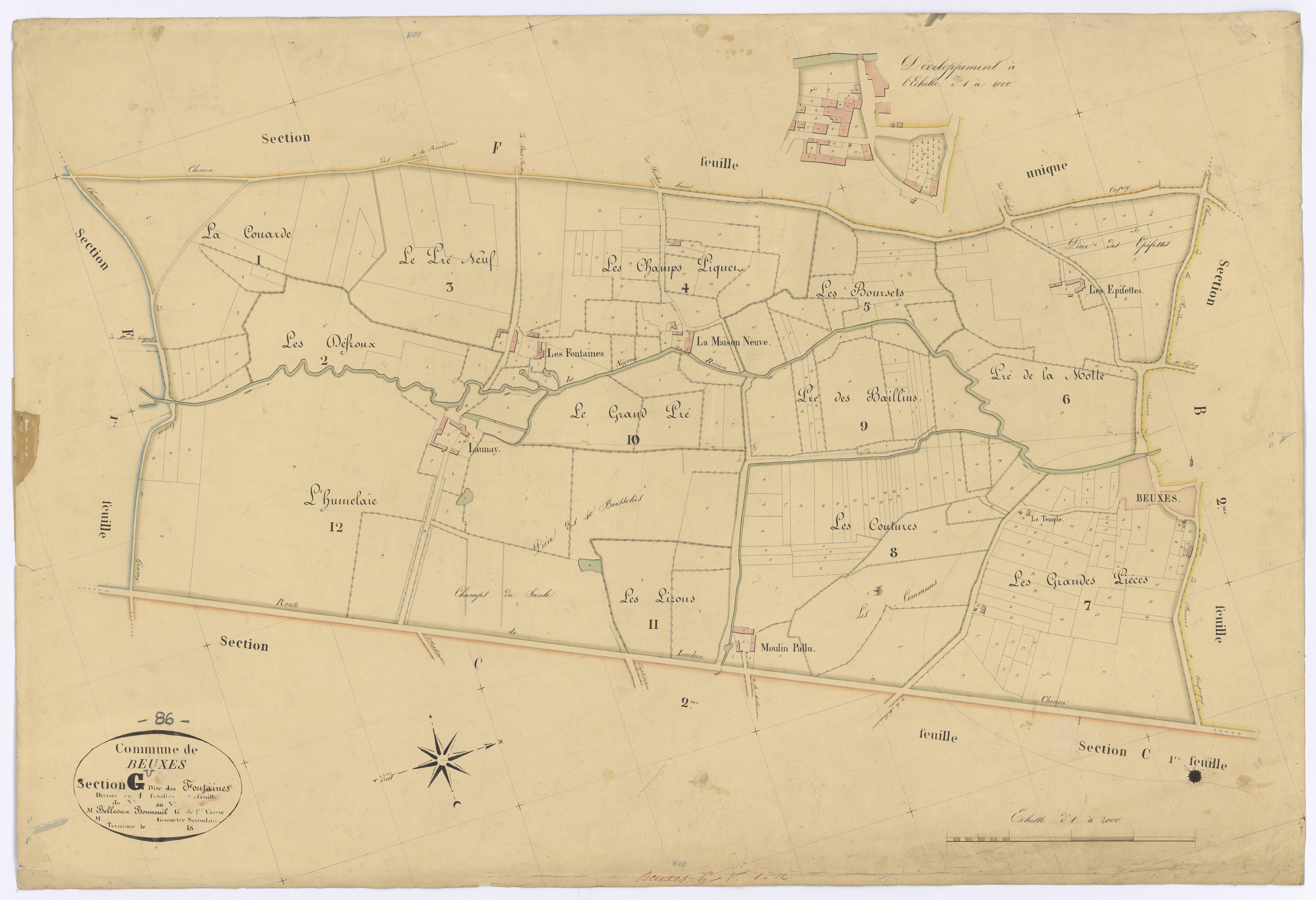 Beuxes - FRAD086_cadastre Plans 