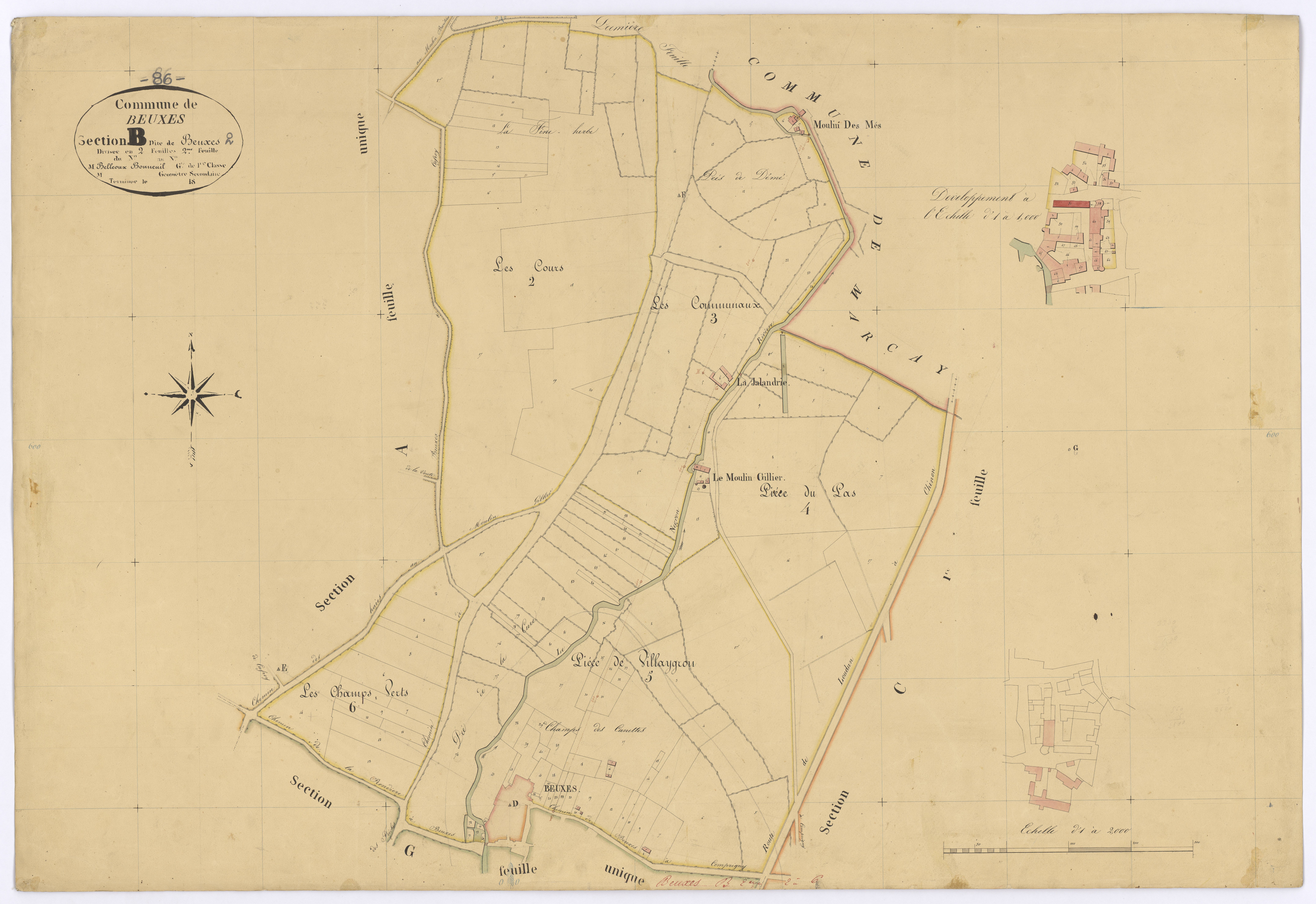 Beuxes - FRAD086_cadastre Plans 