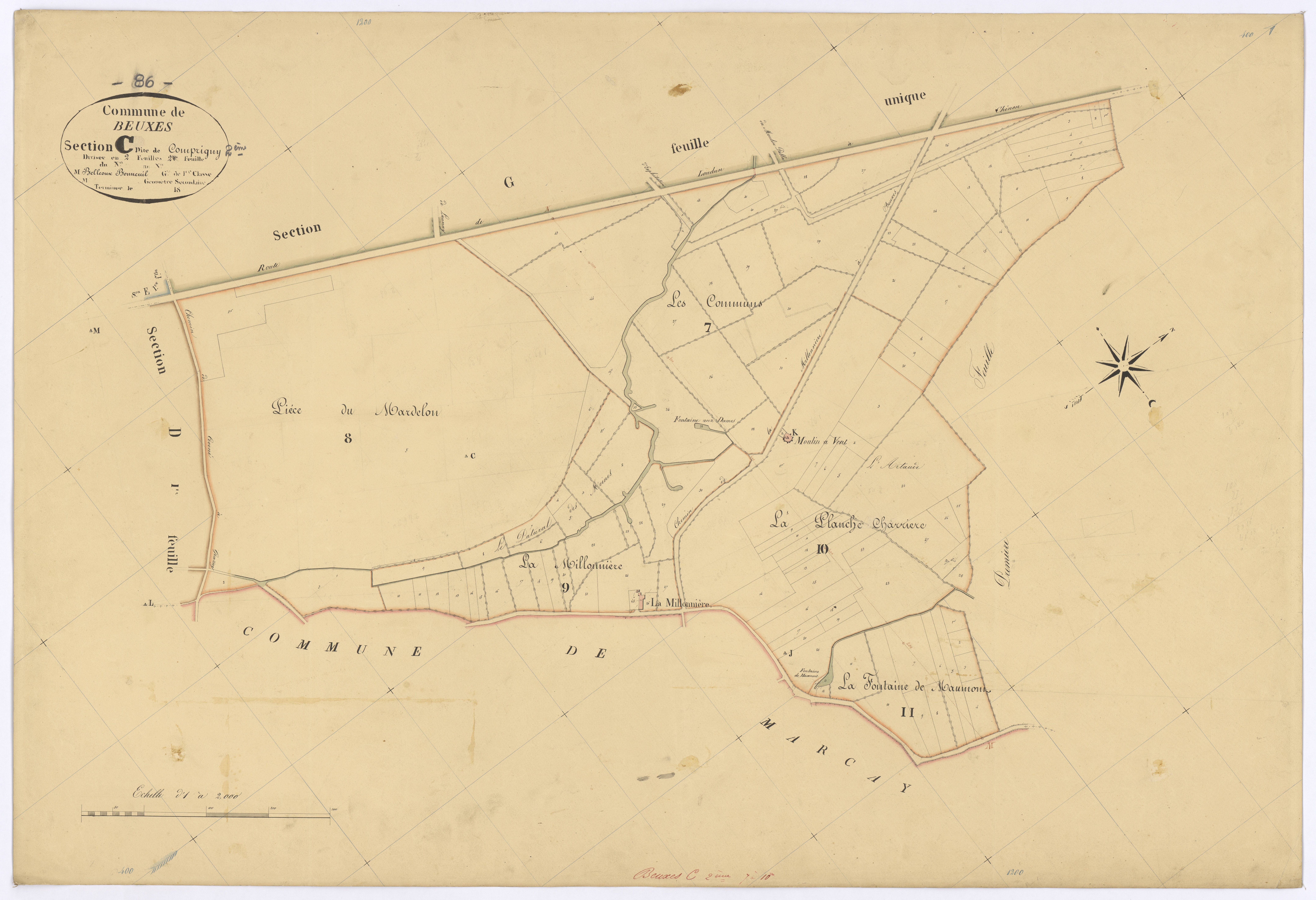 Beuxes - FRAD086_cadastre Plans 