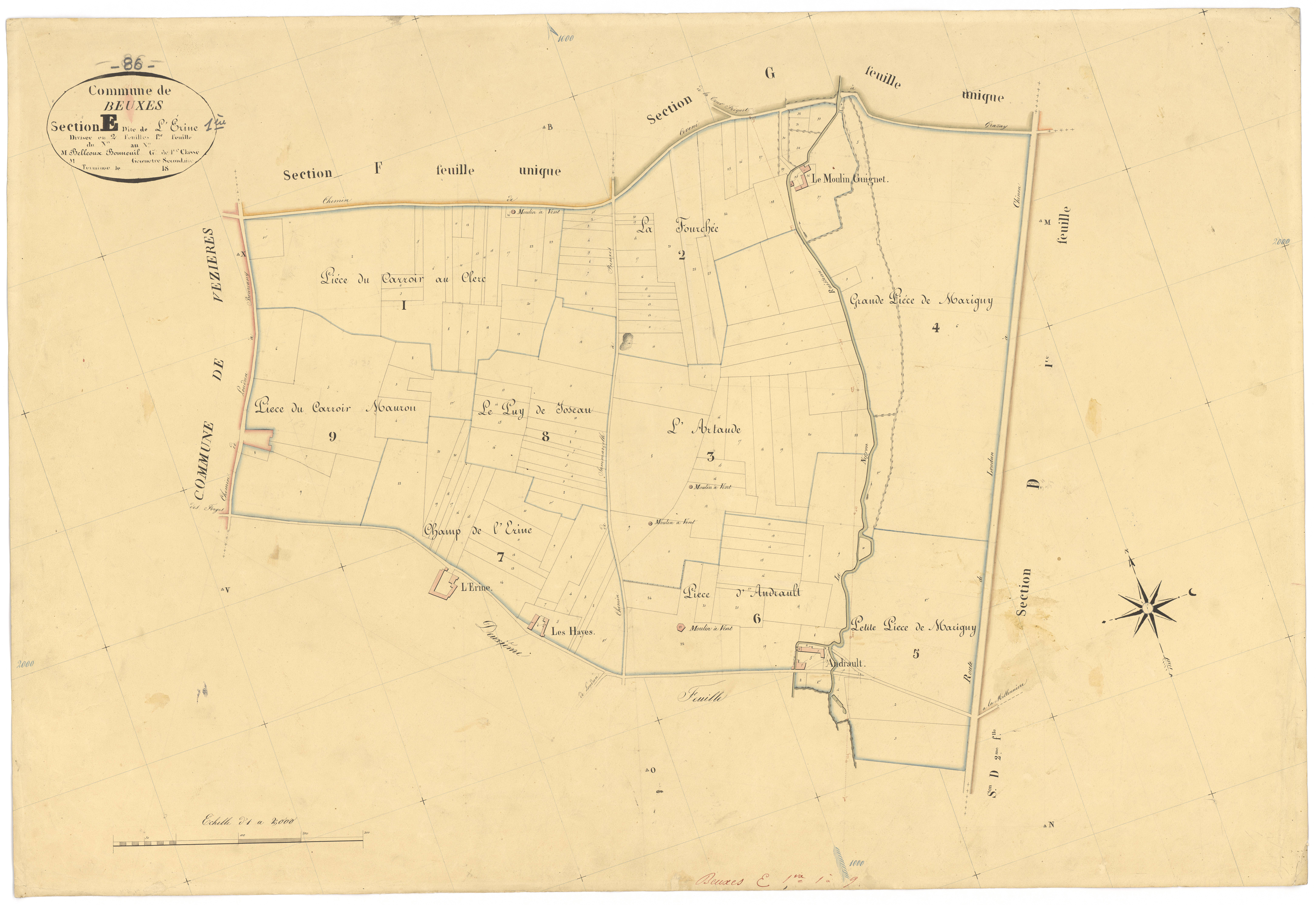 Beuxes - FRAD086_cadastre Plans 