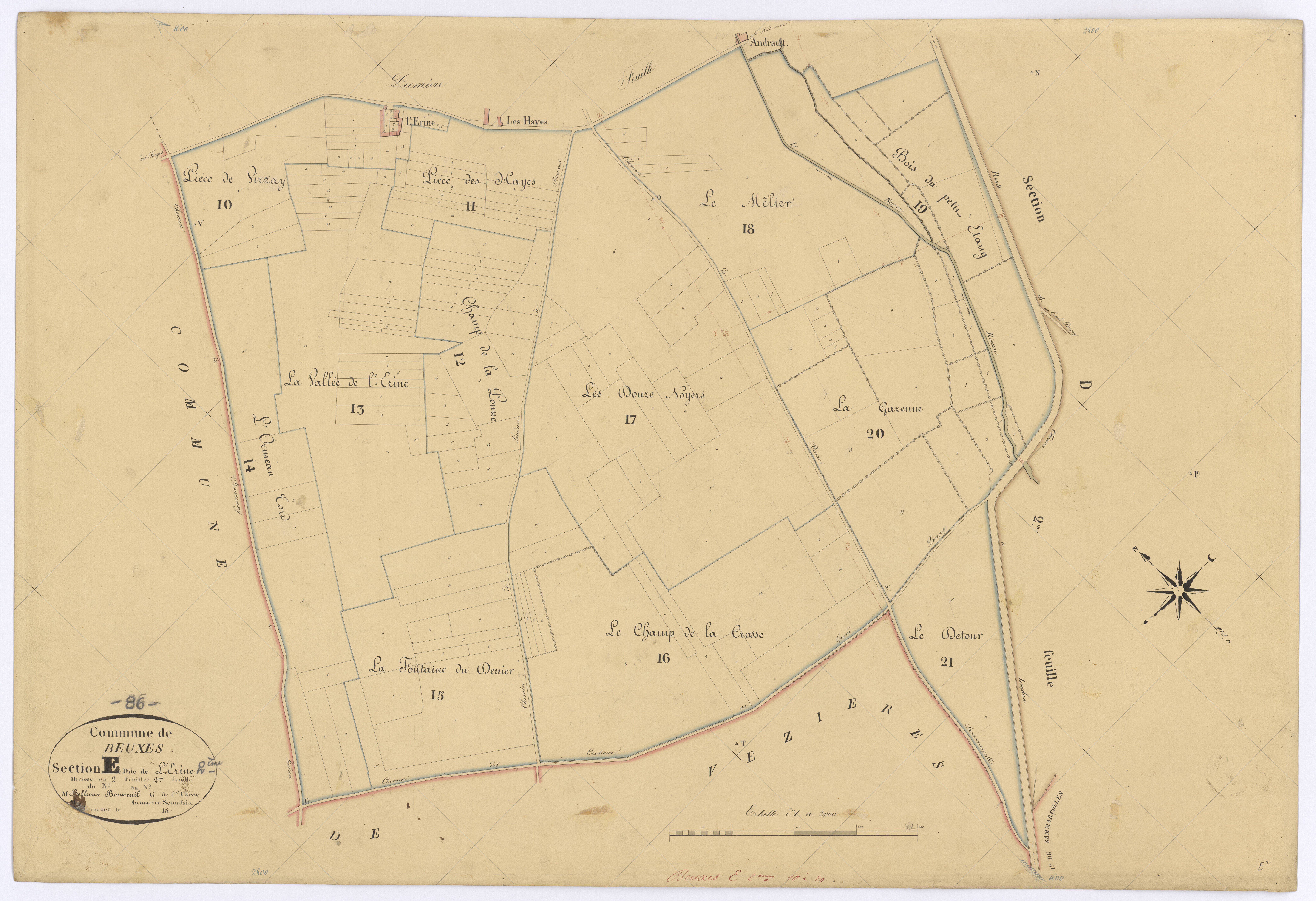 Beuxes - FRAD086_cadastre Plans 