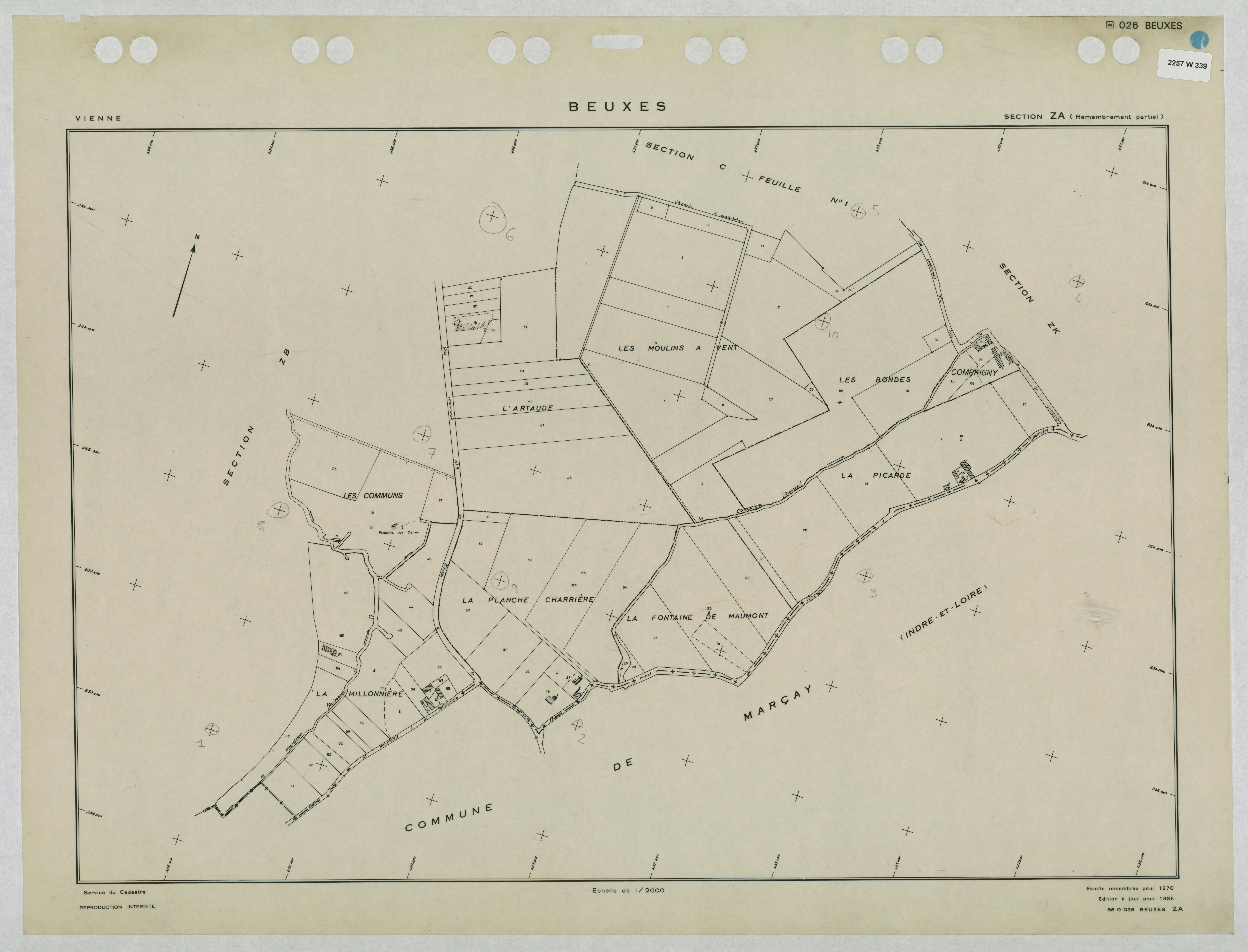 Beuxes - FRAD086_cadastre Plans remembrés 