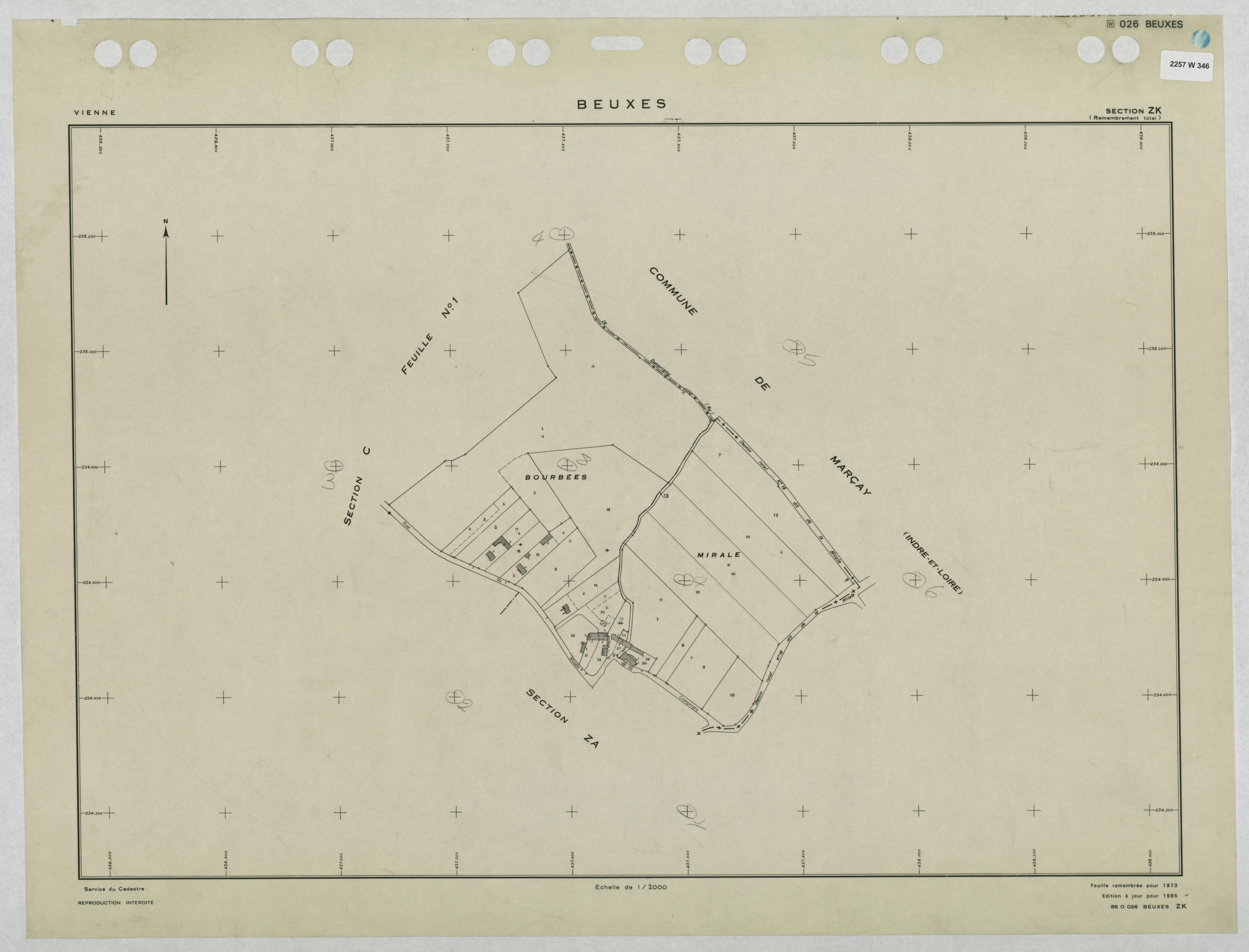 Beuxes - FRAD086_cadastre Plans remembrés 