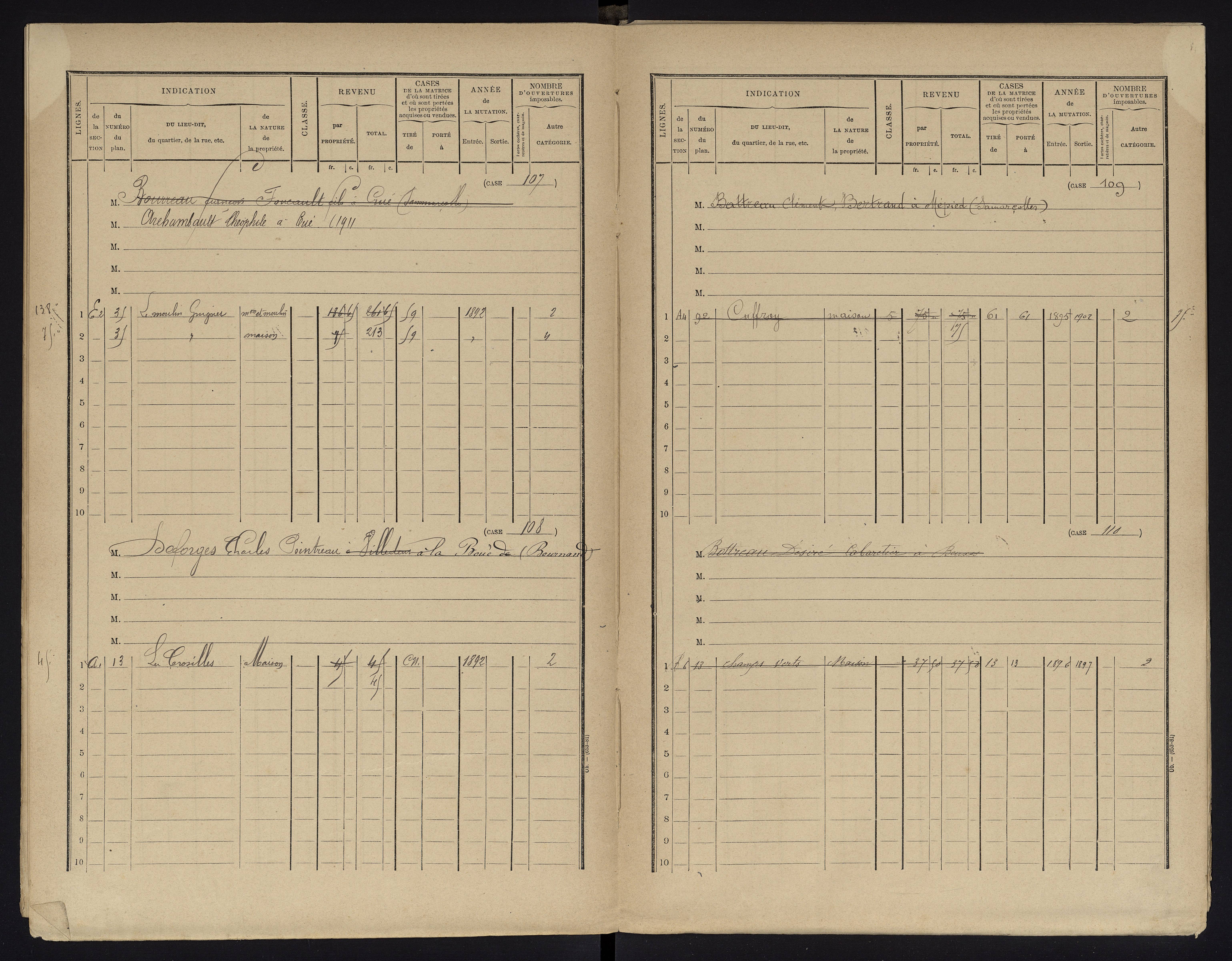 Beuxes - FRAD086_cadastre Cases 1-126 