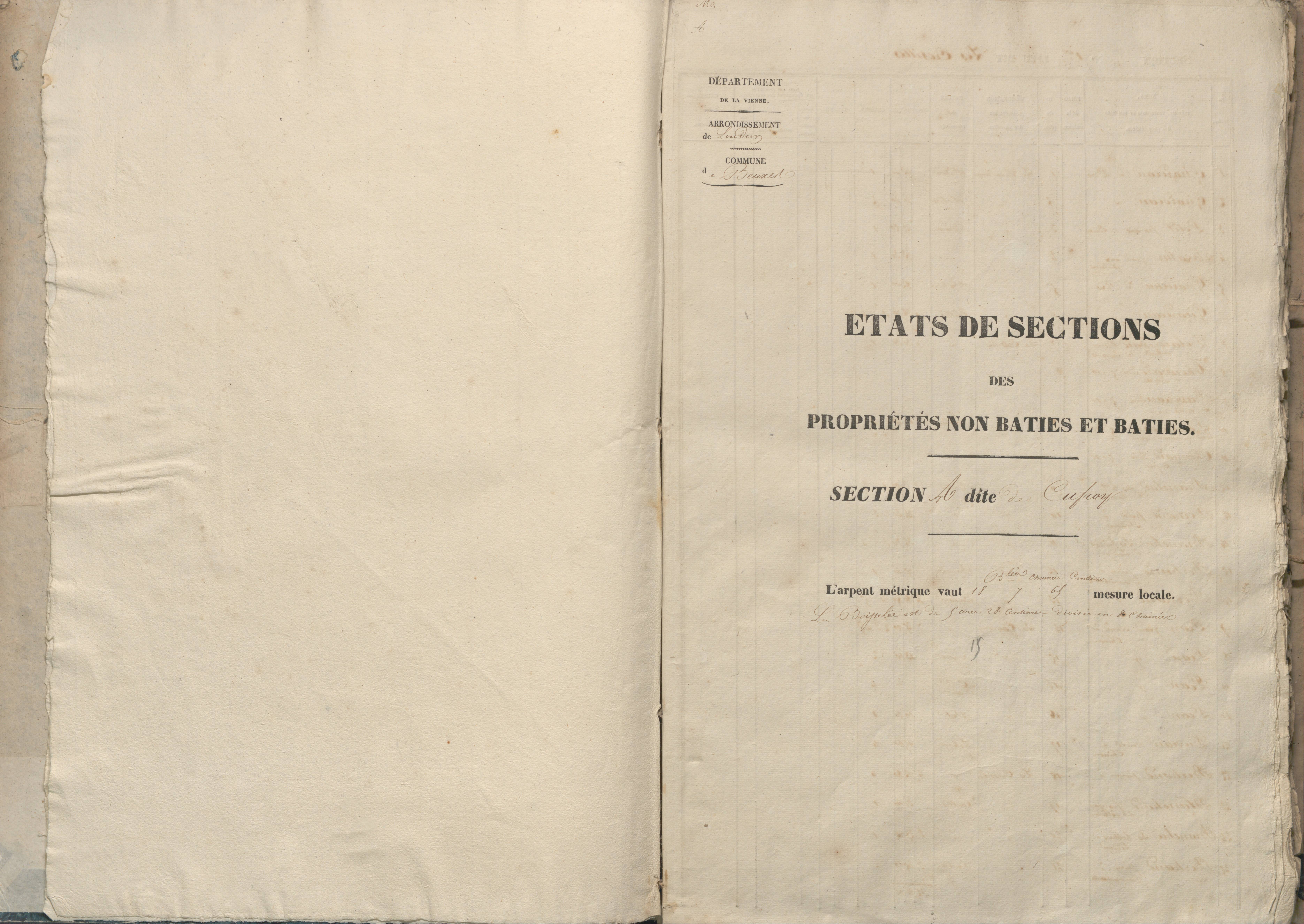 Beuxes - FRAD086_cadastre Sections A-G 