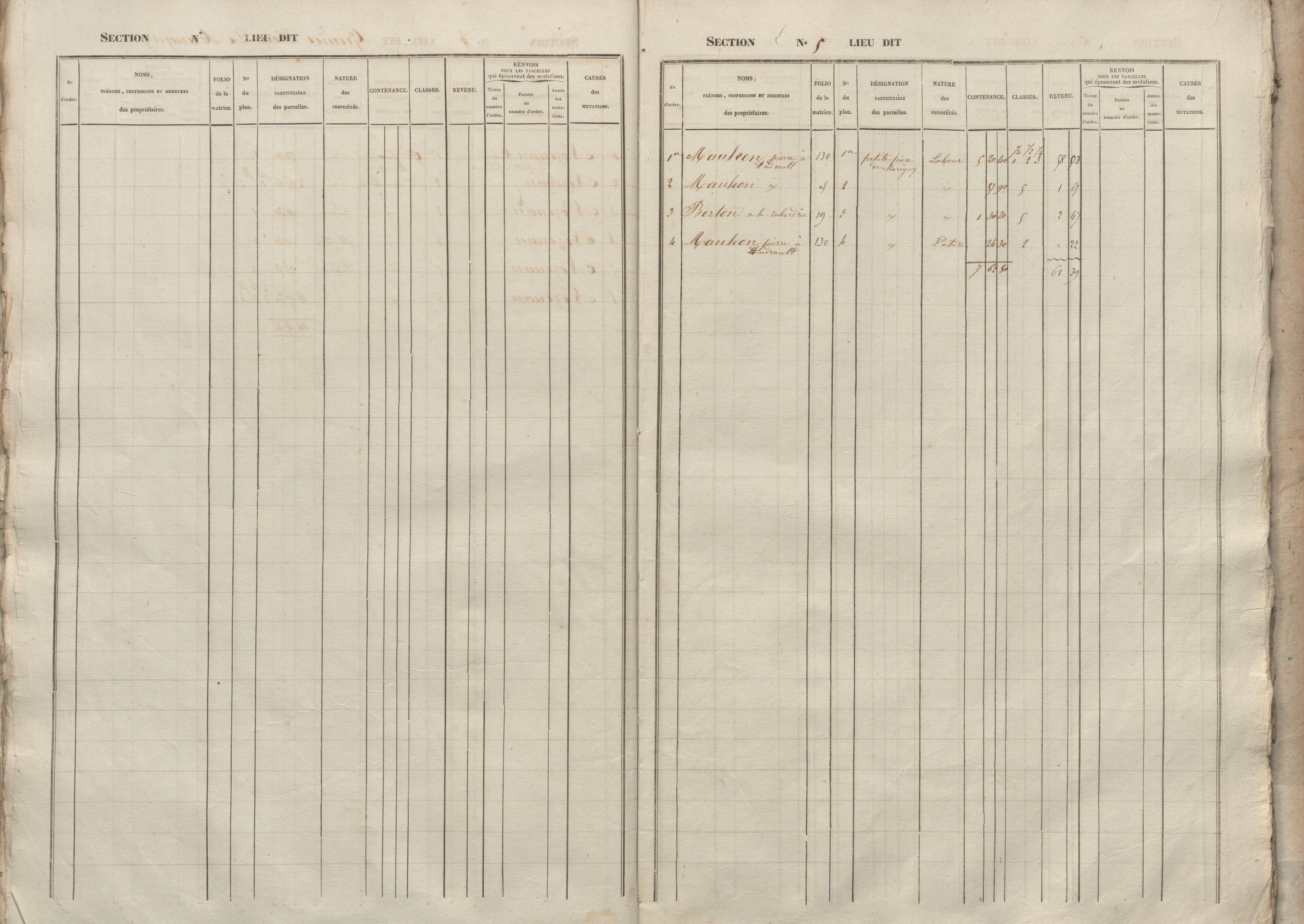 Beuxes - FRAD086_cadastre Sections A-G 
