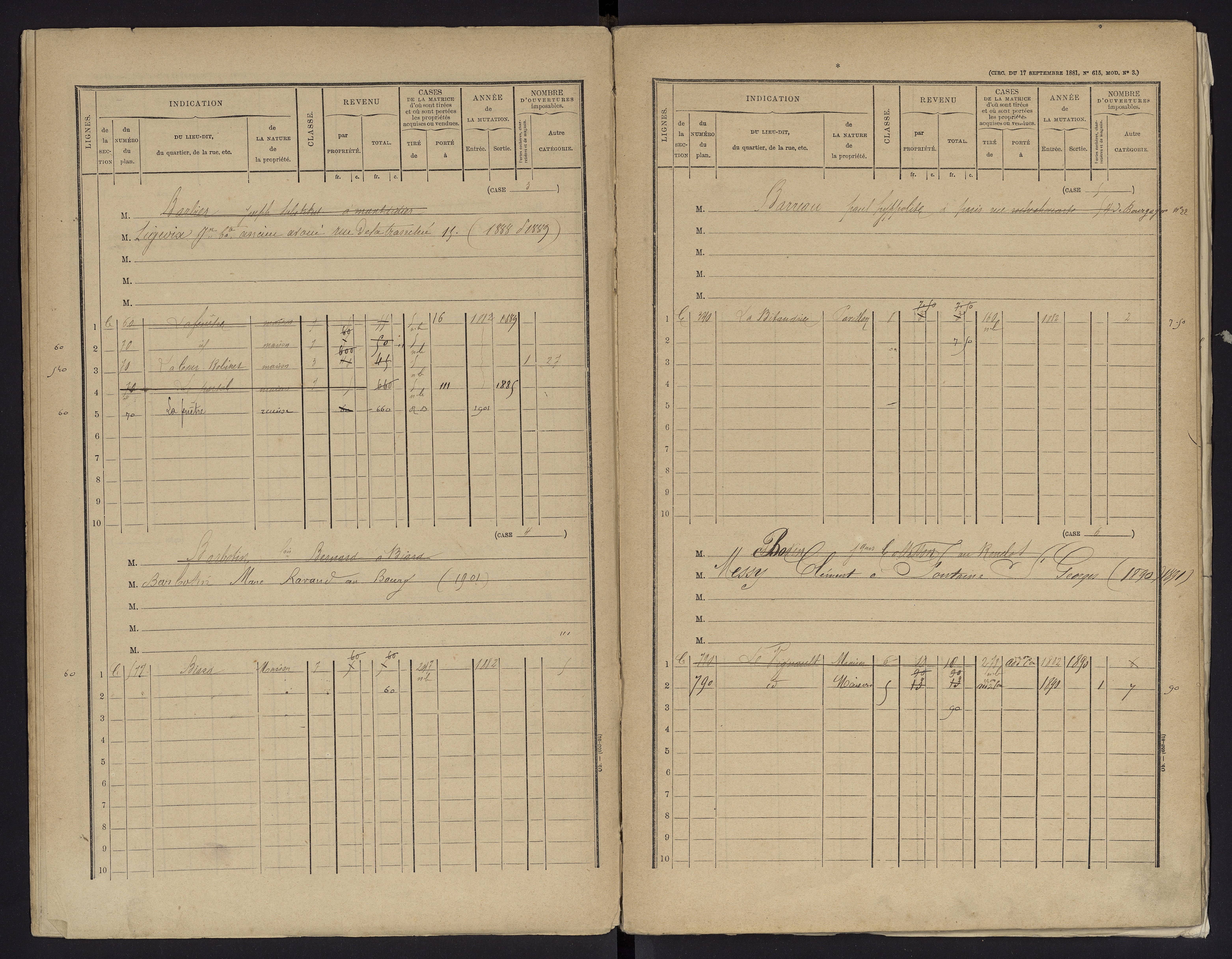 Biard - FRAD086_cadastre Cases 1-151 