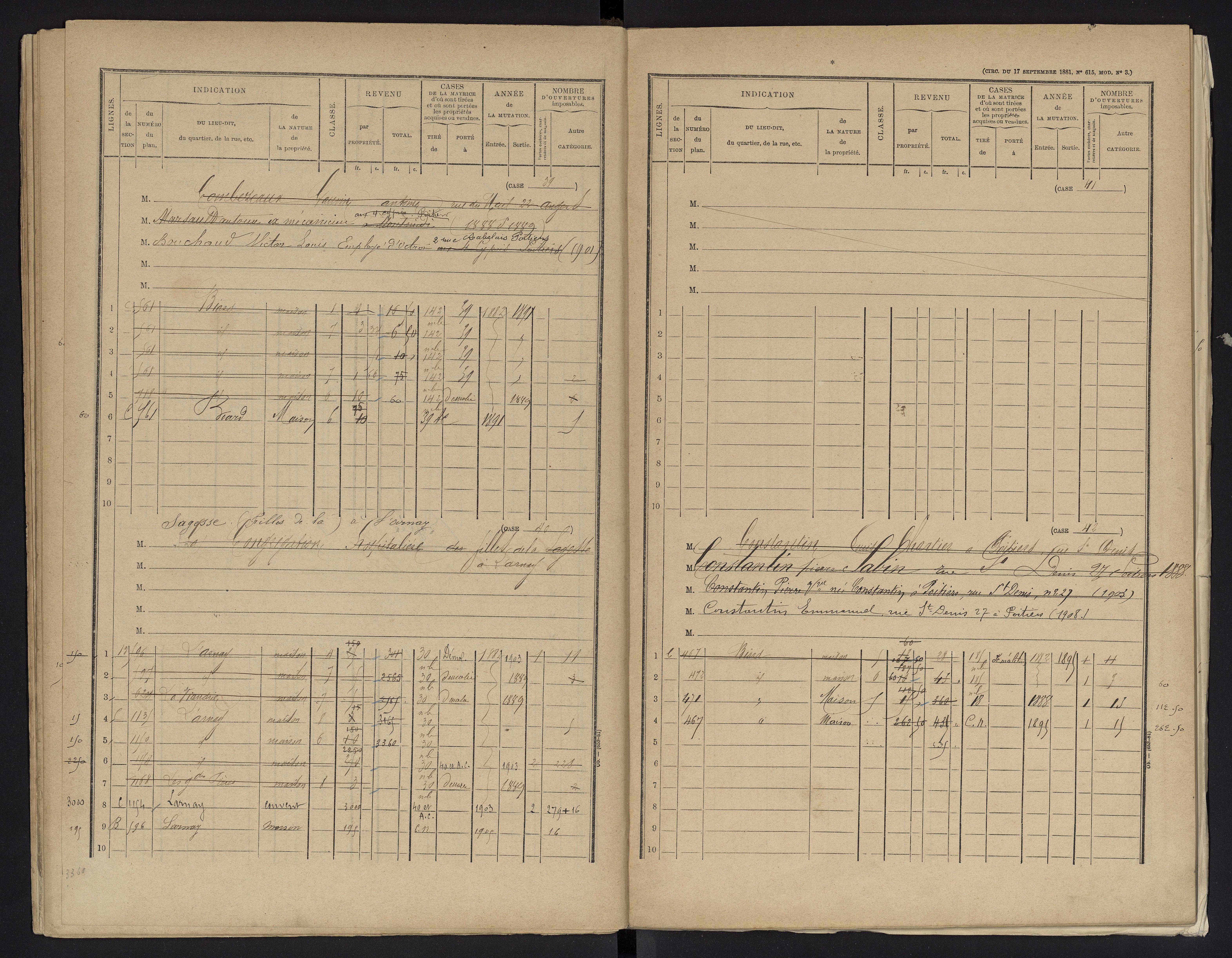 Biard - FRAD086_cadastre Cases 1-151 