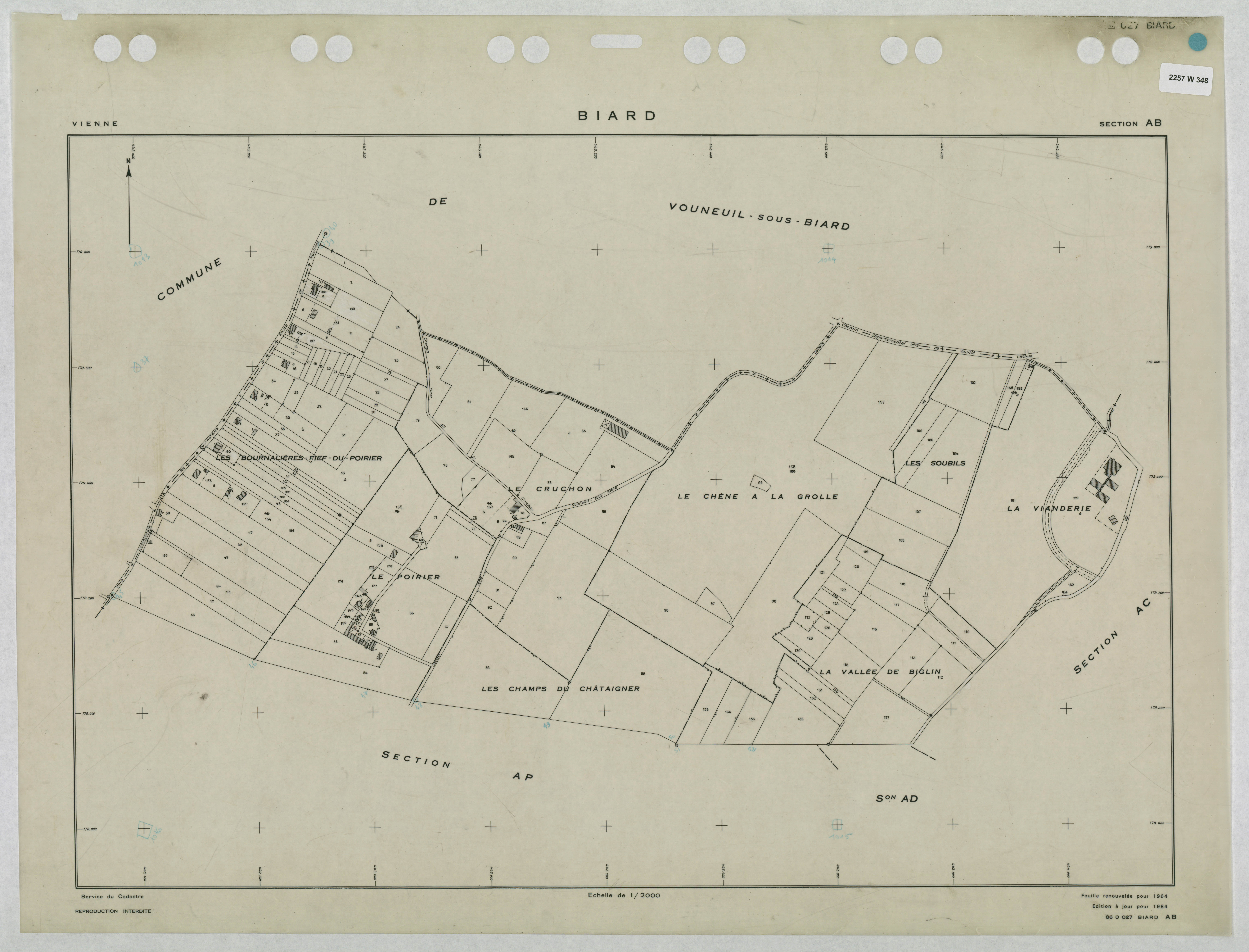 Biard - FRAD086_cadastre Plans renouvelés 