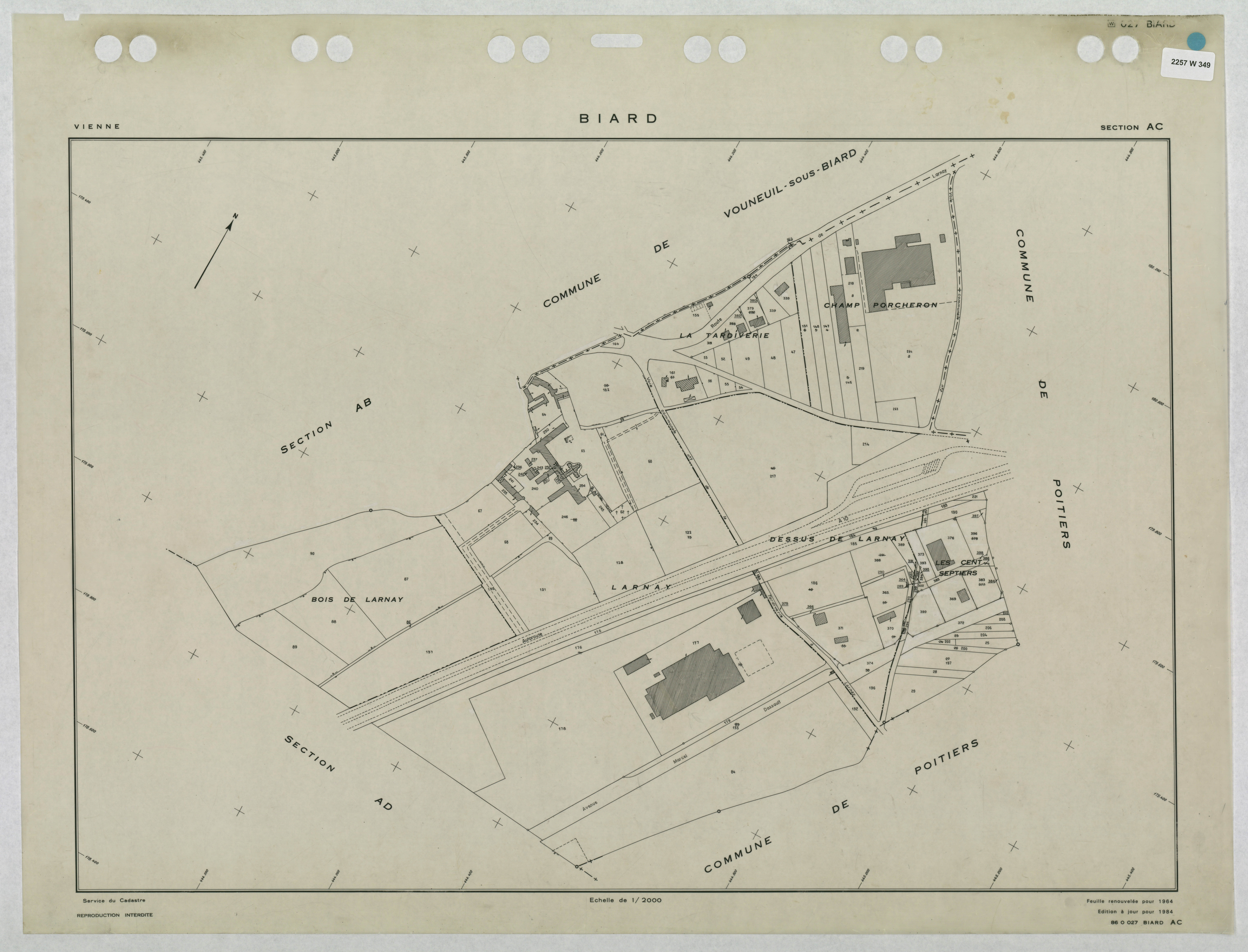 Biard - FRAD086_cadastre Plans renouvelés 