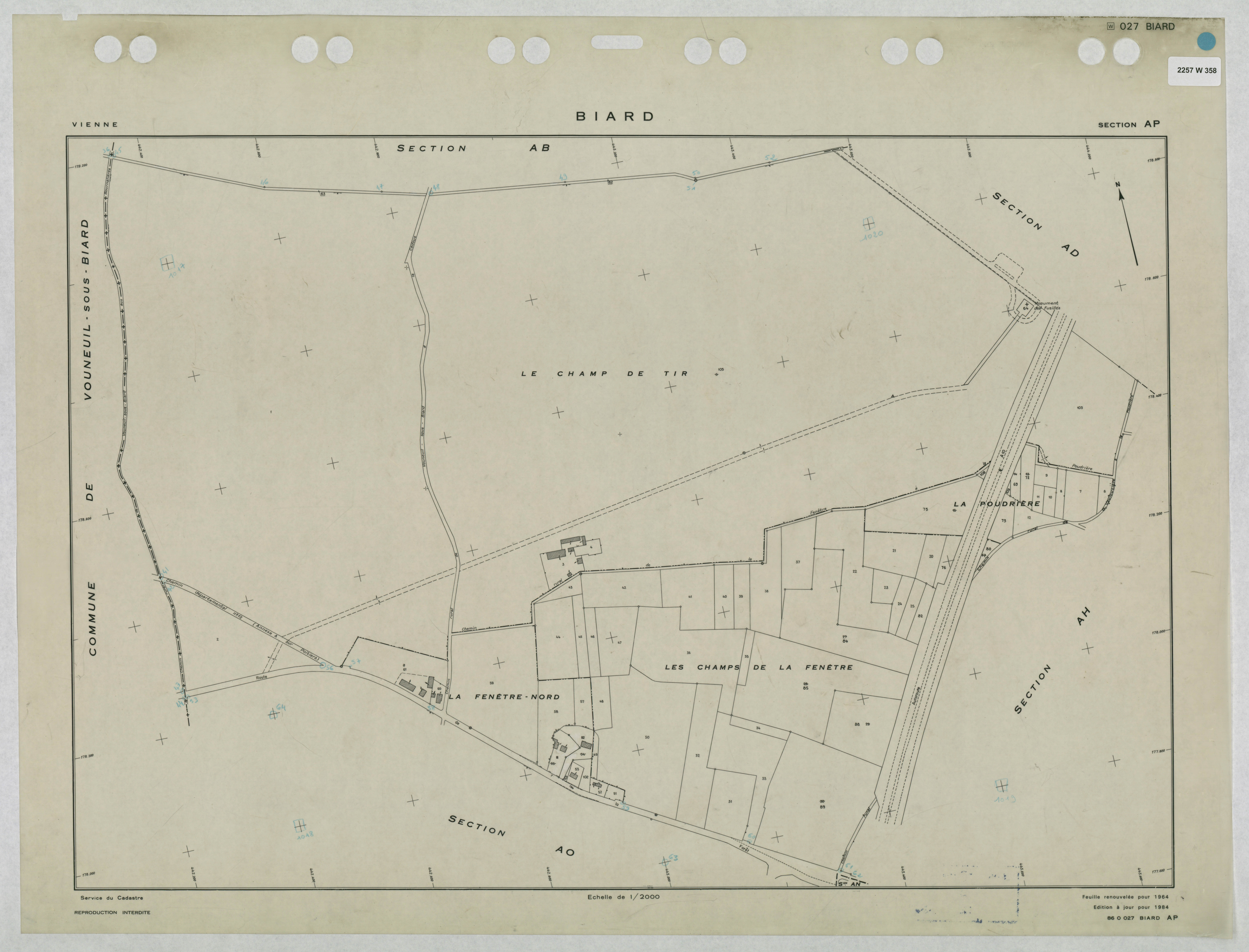 Biard - FRAD086_cadastre Plans renouvelés 