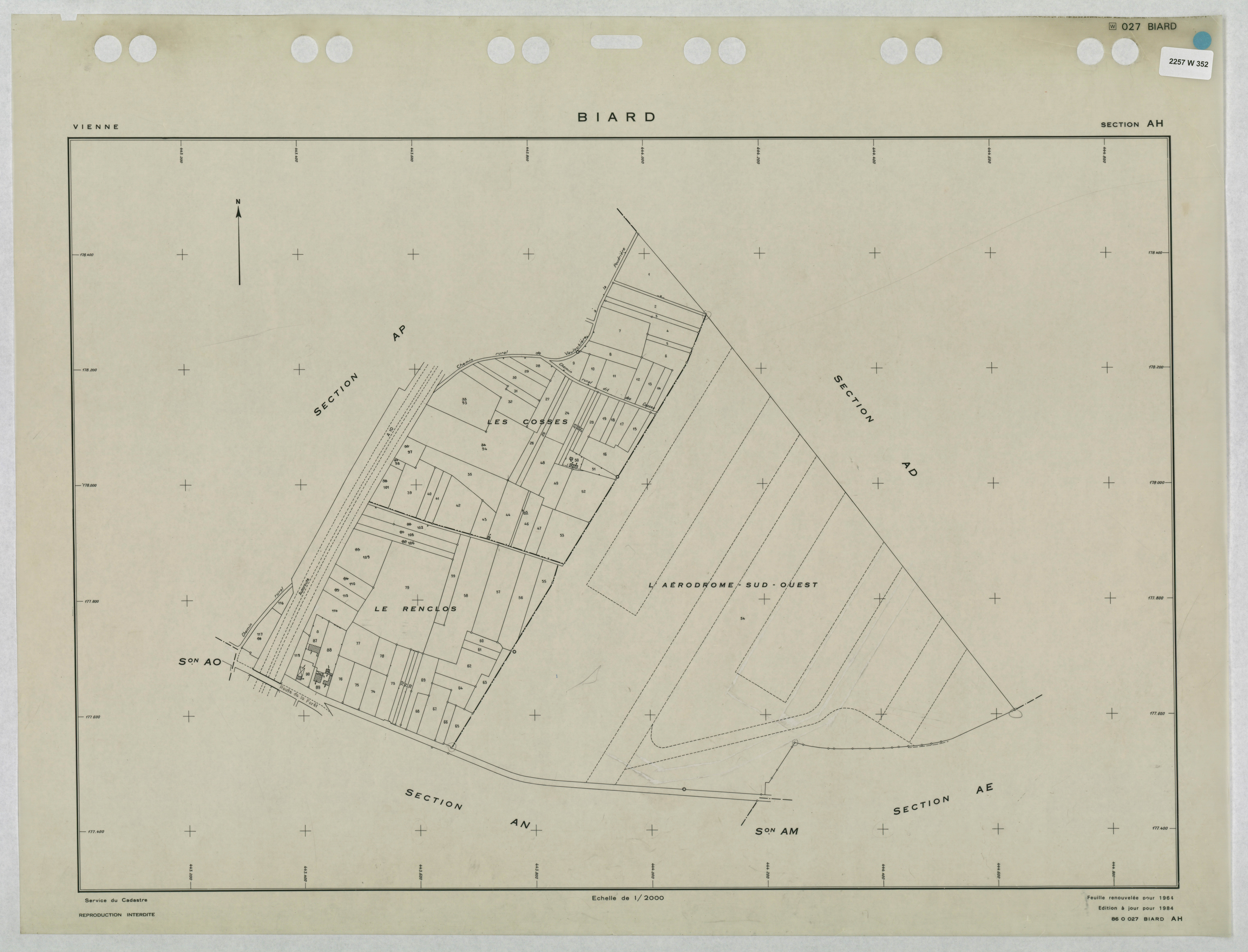 Biard - FRAD086_cadastre Plans renouvelés 