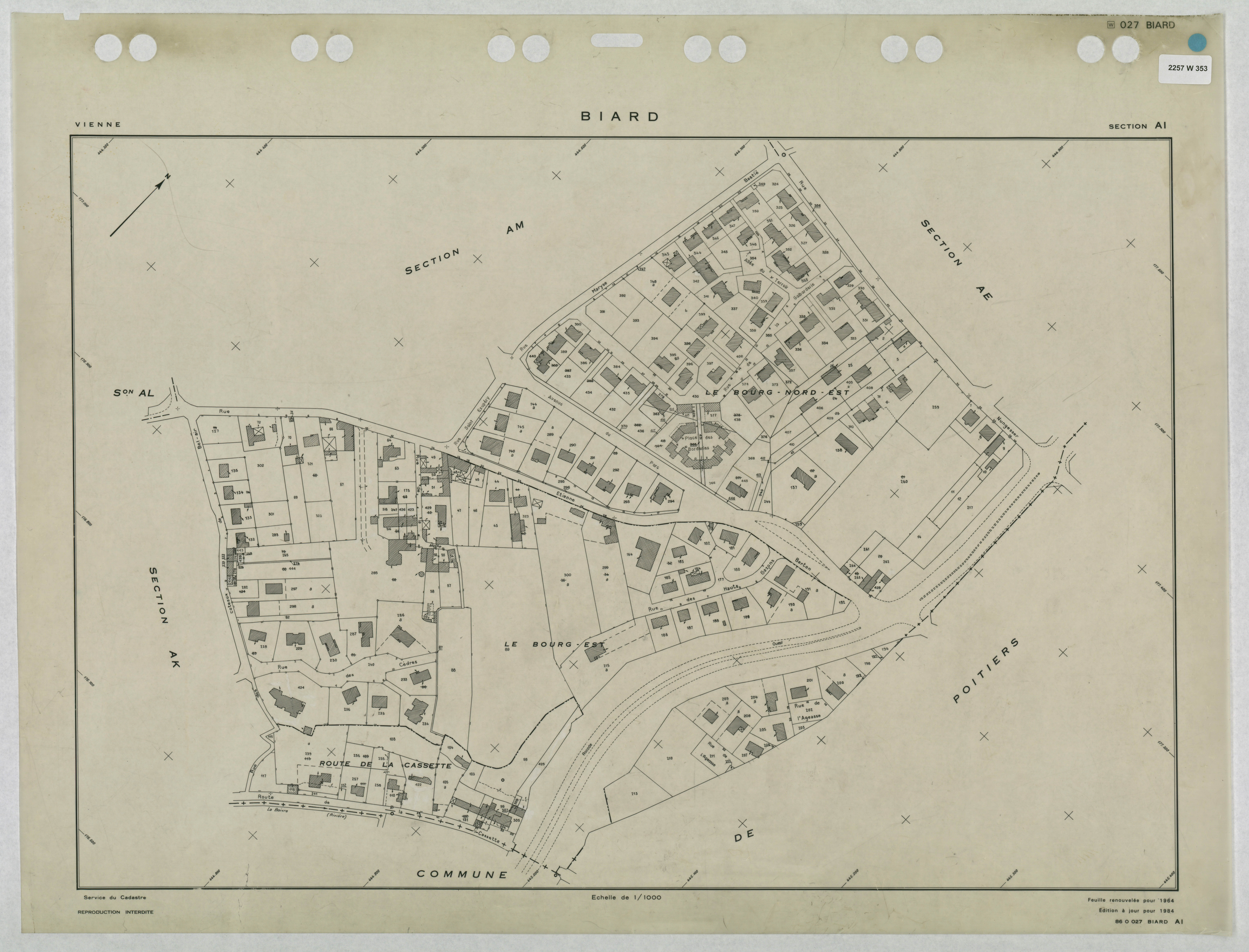 Biard - FRAD086_cadastre Plans renouvelés 