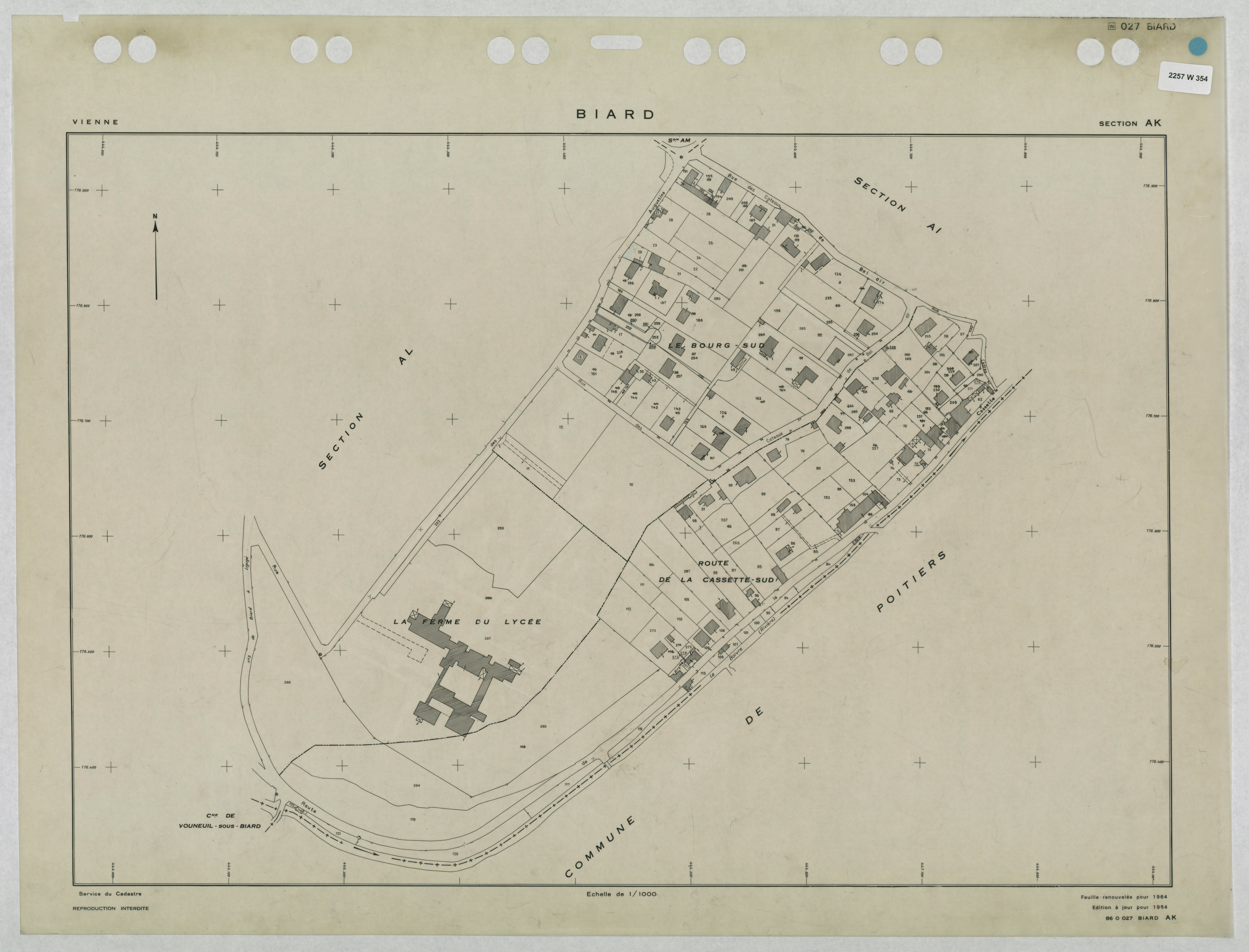 Biard - FRAD086_cadastre Plans renouvelés 