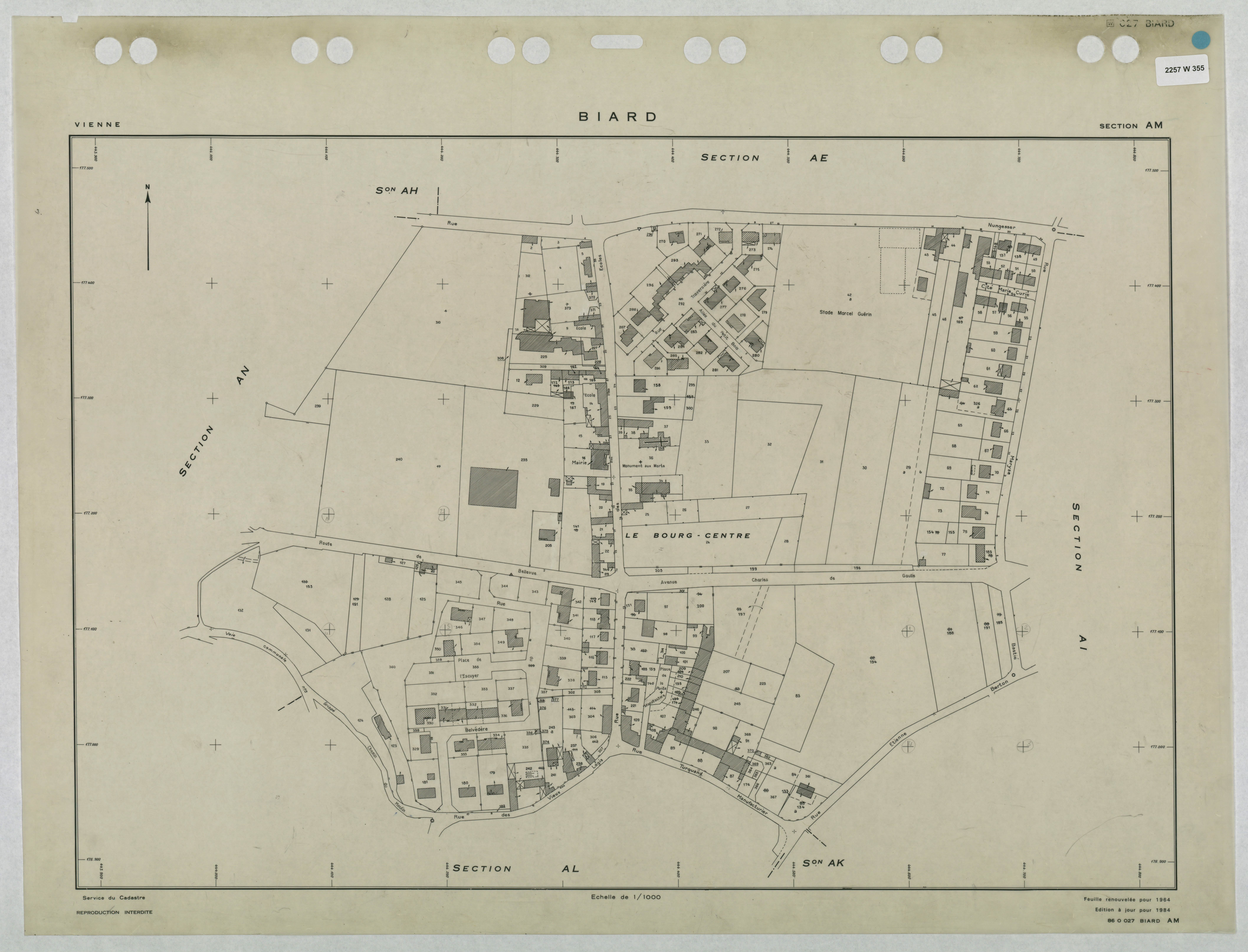 Biard - FRAD086_cadastre Plans renouvelés 