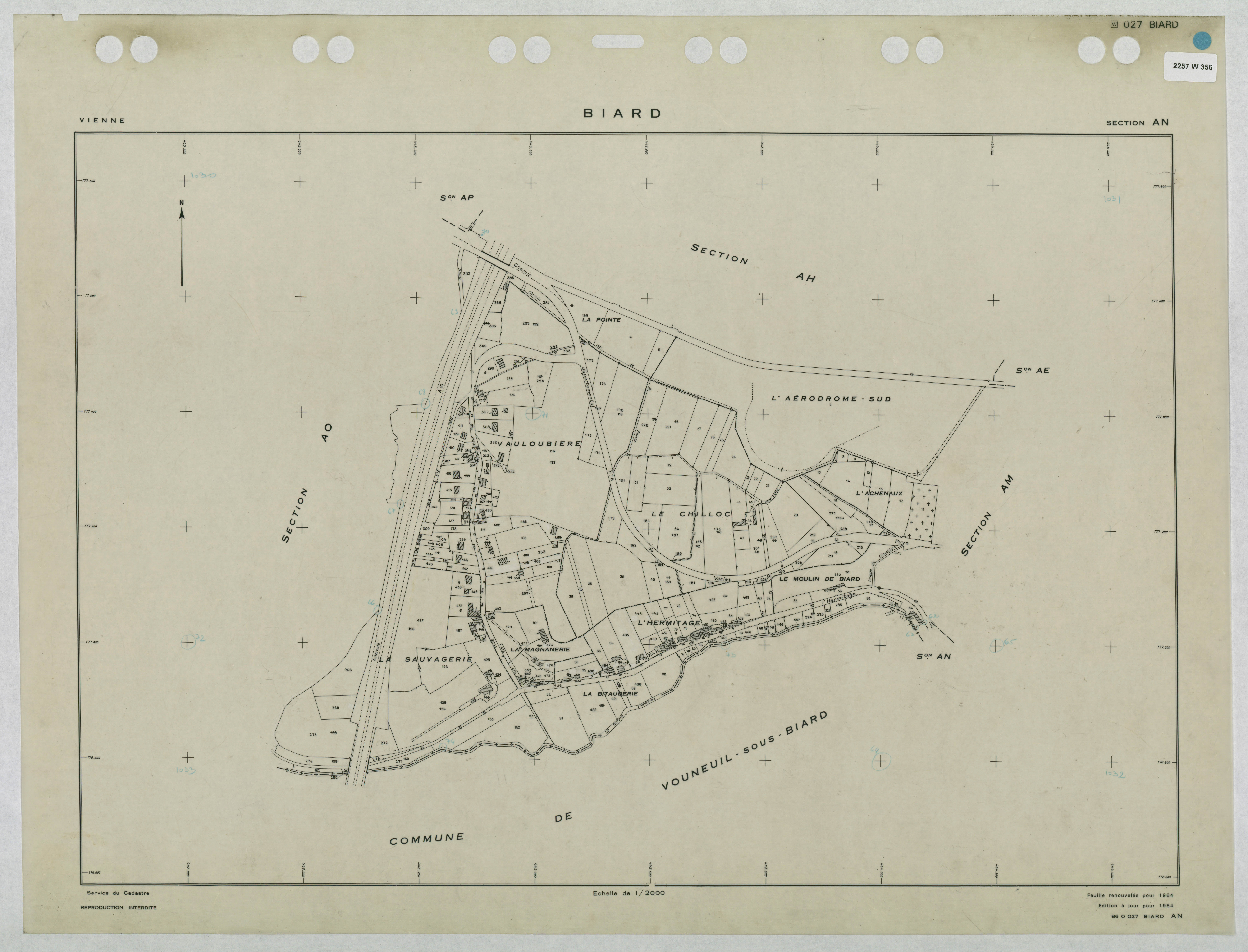 Biard - FRAD086_cadastre Plans renouvelés 
