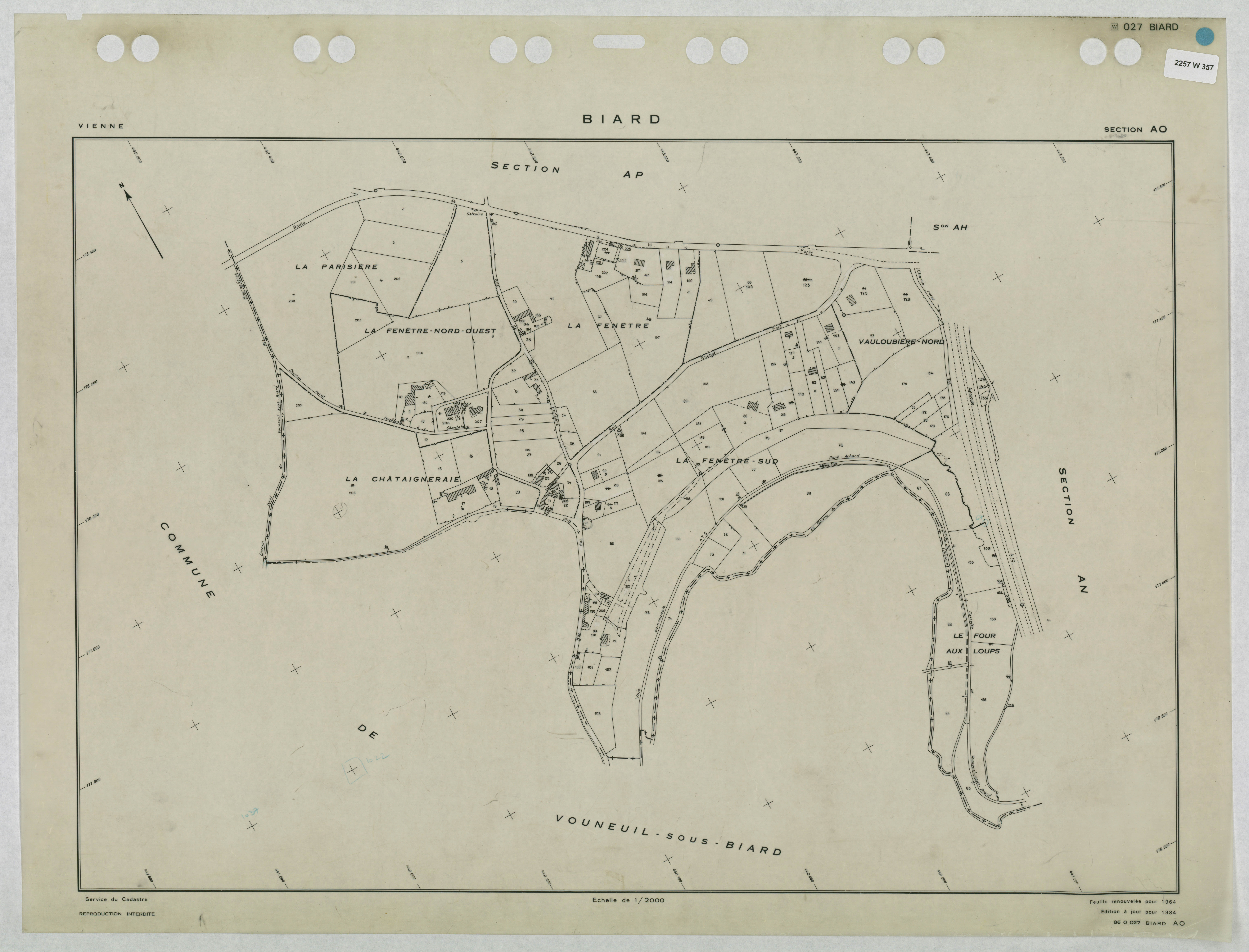 Biard - FRAD086_cadastre Plans renouvelés 